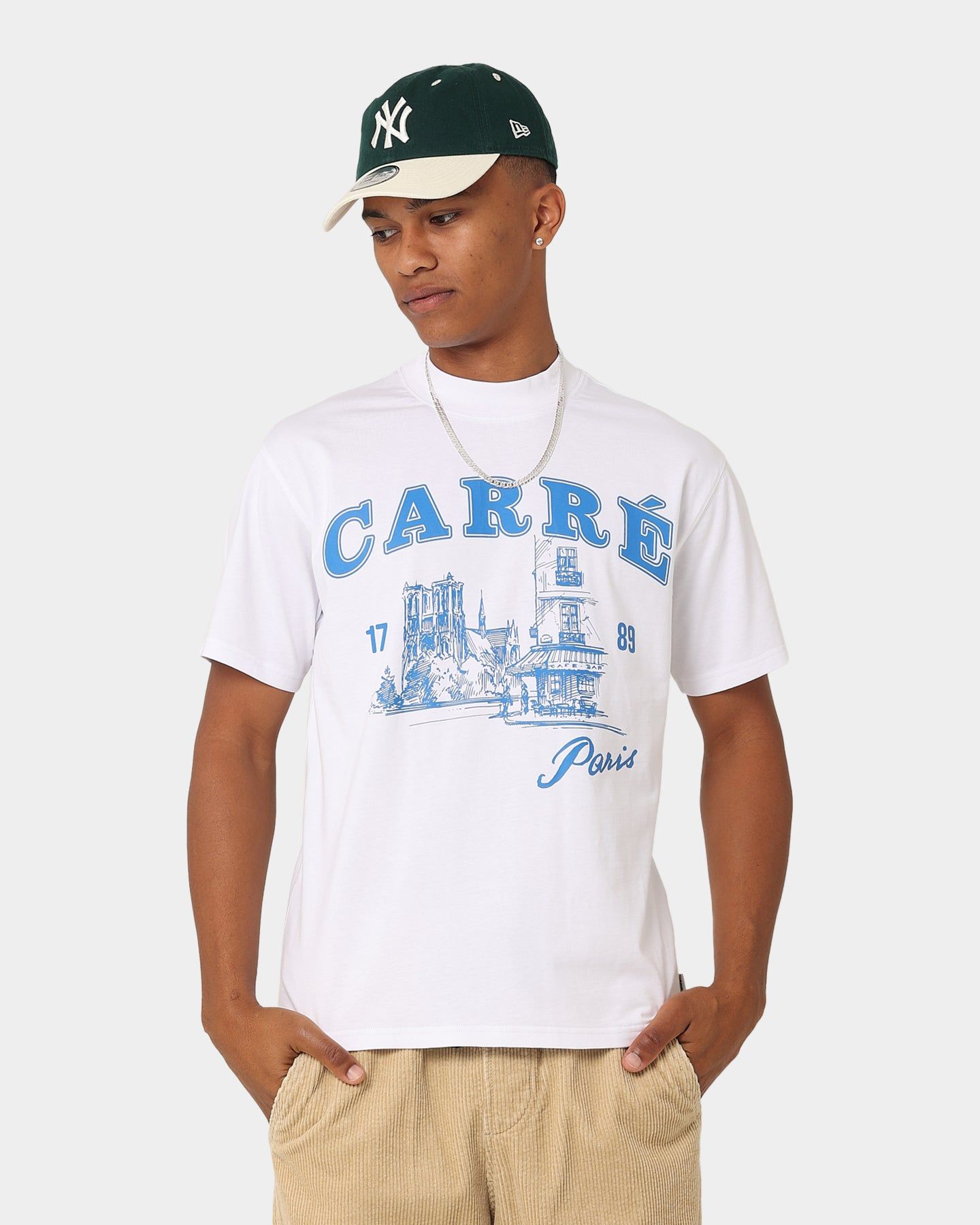 Carre Vues Oversized Mock Neck Short Sleeve T-Shirt White sold by Culture Kings product image thumbnail 3