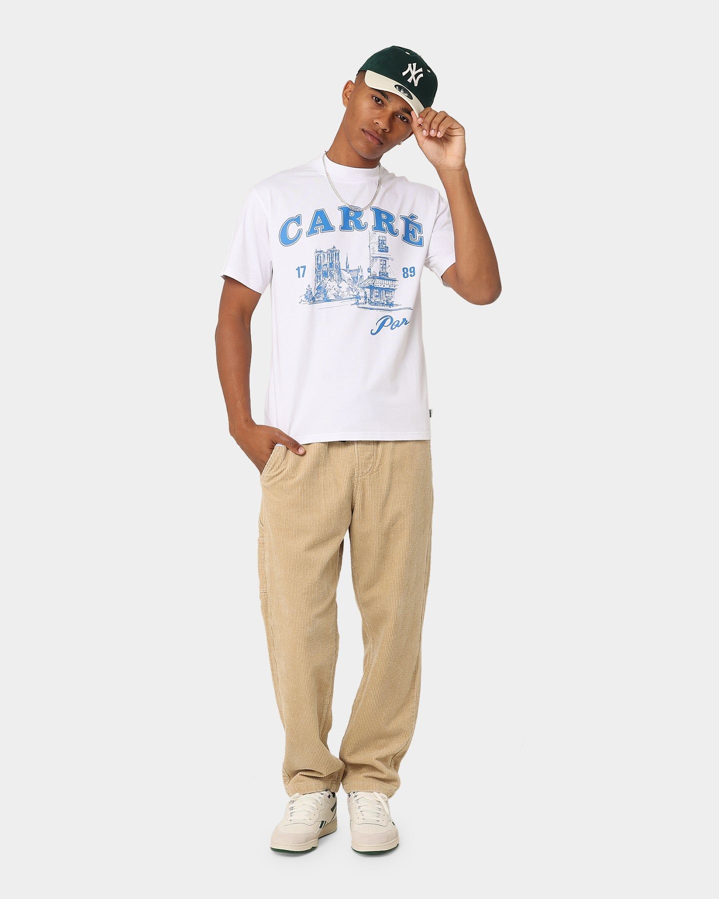 Carre Vues Oversized Mock Neck Short Sleeve T-Shirt White sold by Culture Kings product image thumbnail 4