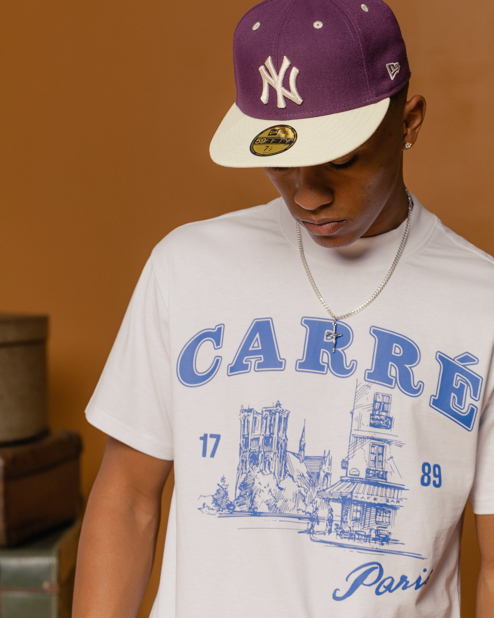 Carre Vues Oversized Mock Neck Short Sleeve T-Shirt White sold by Culture Kings