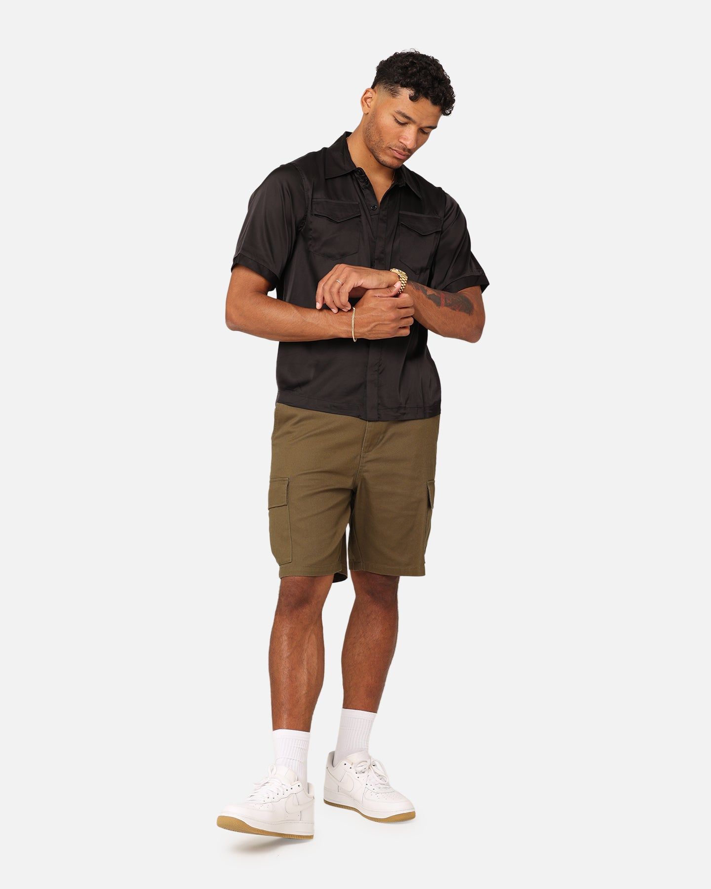 XXIII Jet Satin Button Up Shirt Black sold by Culture Kings product image thumbnail 2