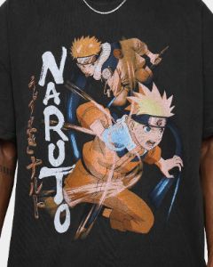 Goat Crew X Naruto Heavyweight Vintage T-Shirt Black Wash sold by Culture Kings