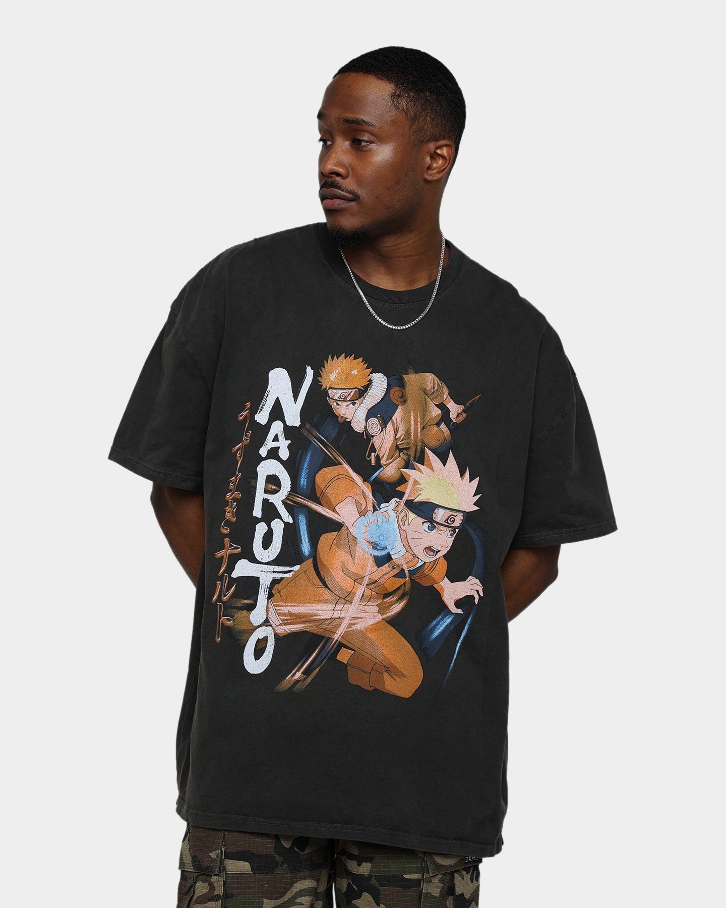 Goat Crew X Naruto Heavyweight Vintage T-Shirt Black Wash sold by Culture Kings