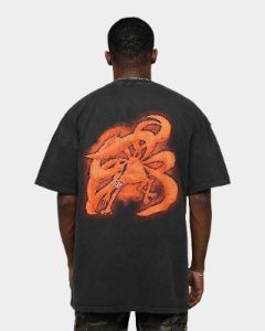 Goat Crew X Naruto Heavyweight Vintage T-Shirt Black Wash sold by Culture Kings