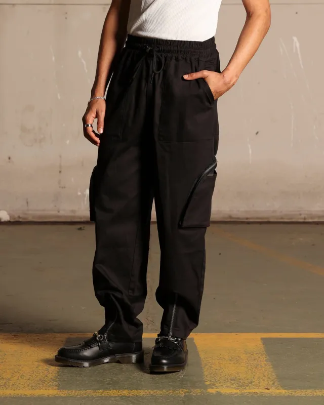 Saint Morta Gallery Zip Cargo Pants Black sold by Culture Kings