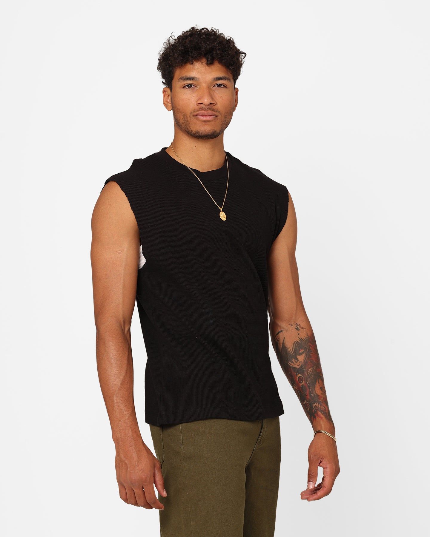 XXIII Waffle Muscle Singlet Black sold by Culture Kings product image thumbnail 5