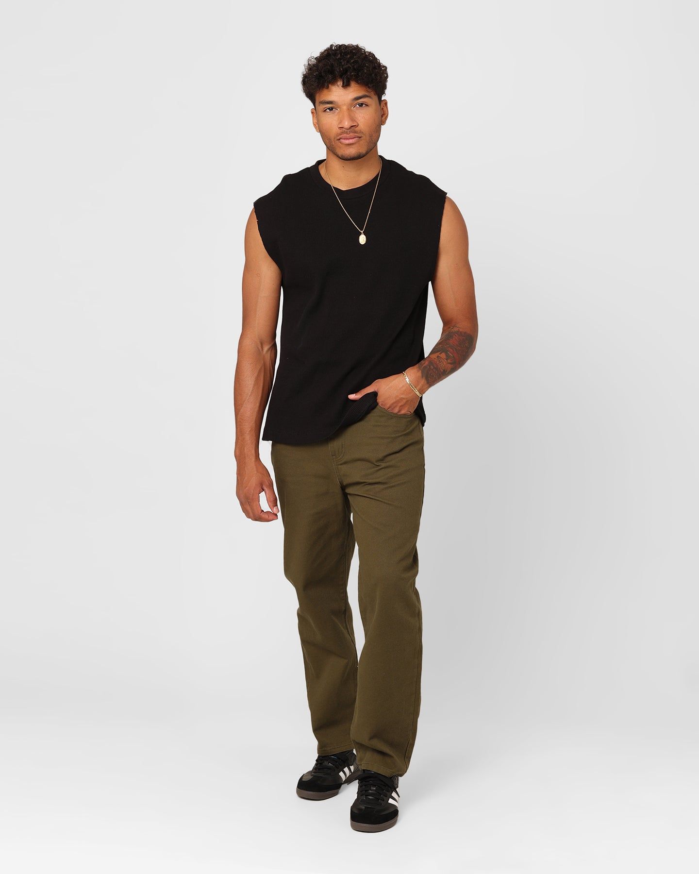 XXIII Waffle Muscle Singlet Black sold by Culture Kings product image thumbnail 2