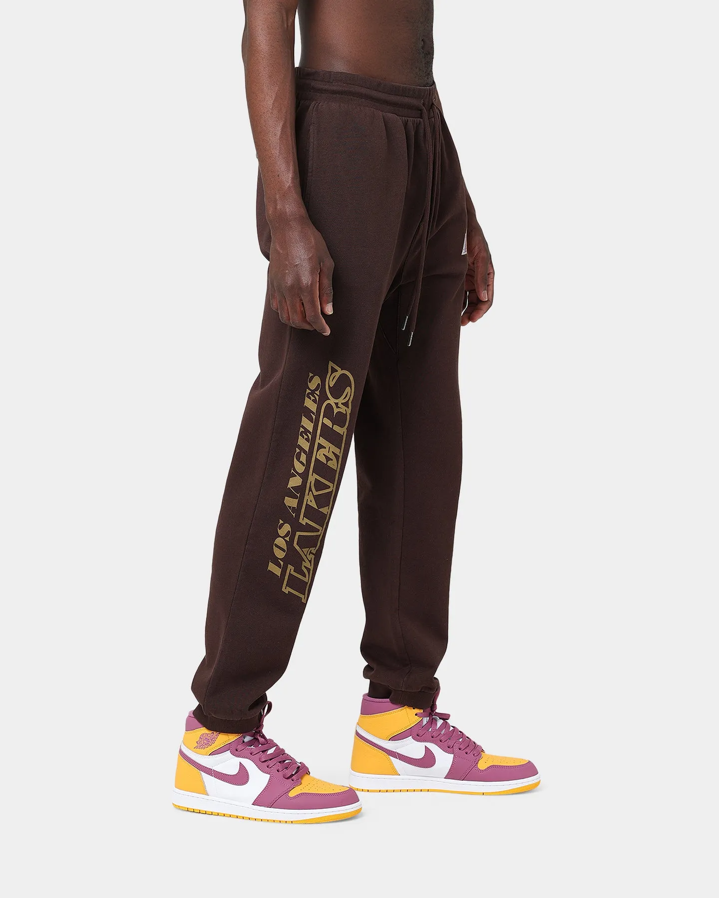 Mitchell & Ness Los Angeles Lakers Lux Brown Sweatpants Baroque Brown sold by Culture Kings product image thumbnail 5