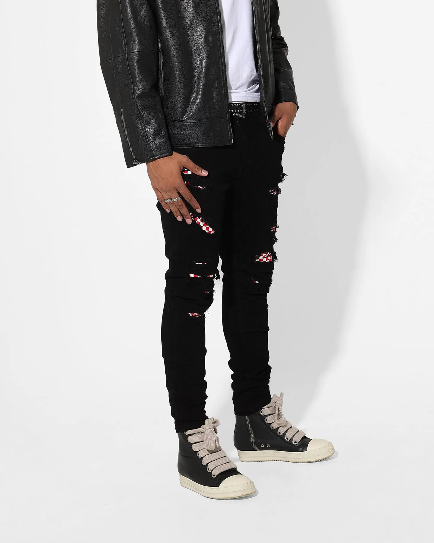 Saint Morta Checks Summum Jeans Black/White sold by Culture Kings product image thumbnail 5