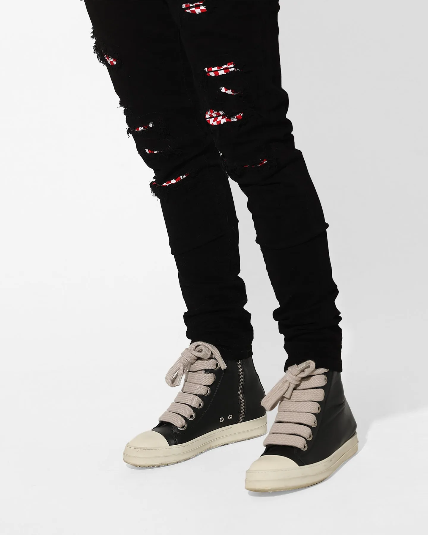 Saint Morta Checks Summum Jeans Black/White sold by Culture Kings product image thumbnail 4