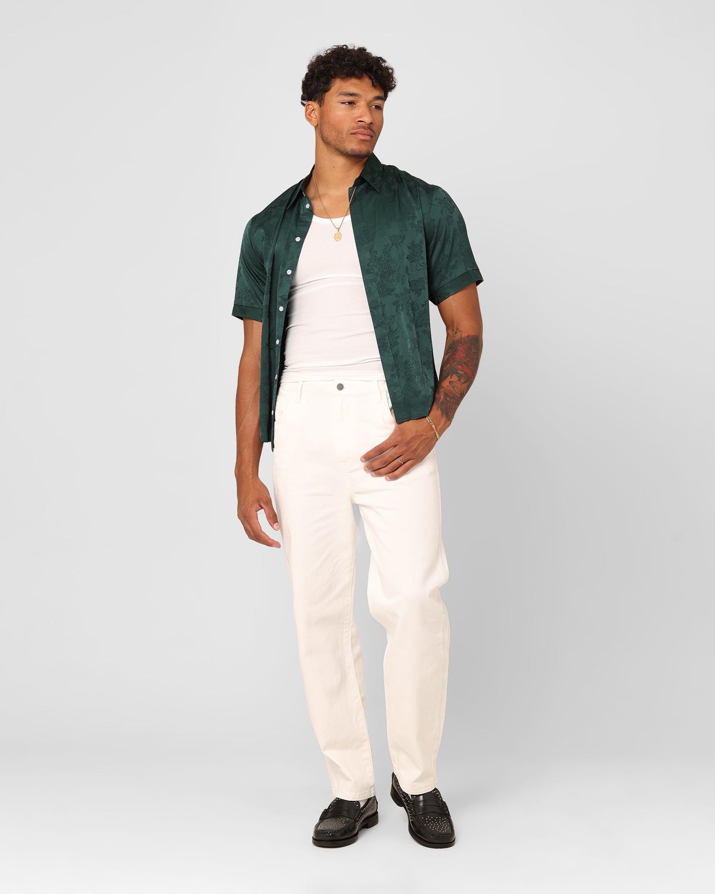 XXIII Perry Satin Button Up Shirt Green sold by Culture Kings product image thumbnail 3