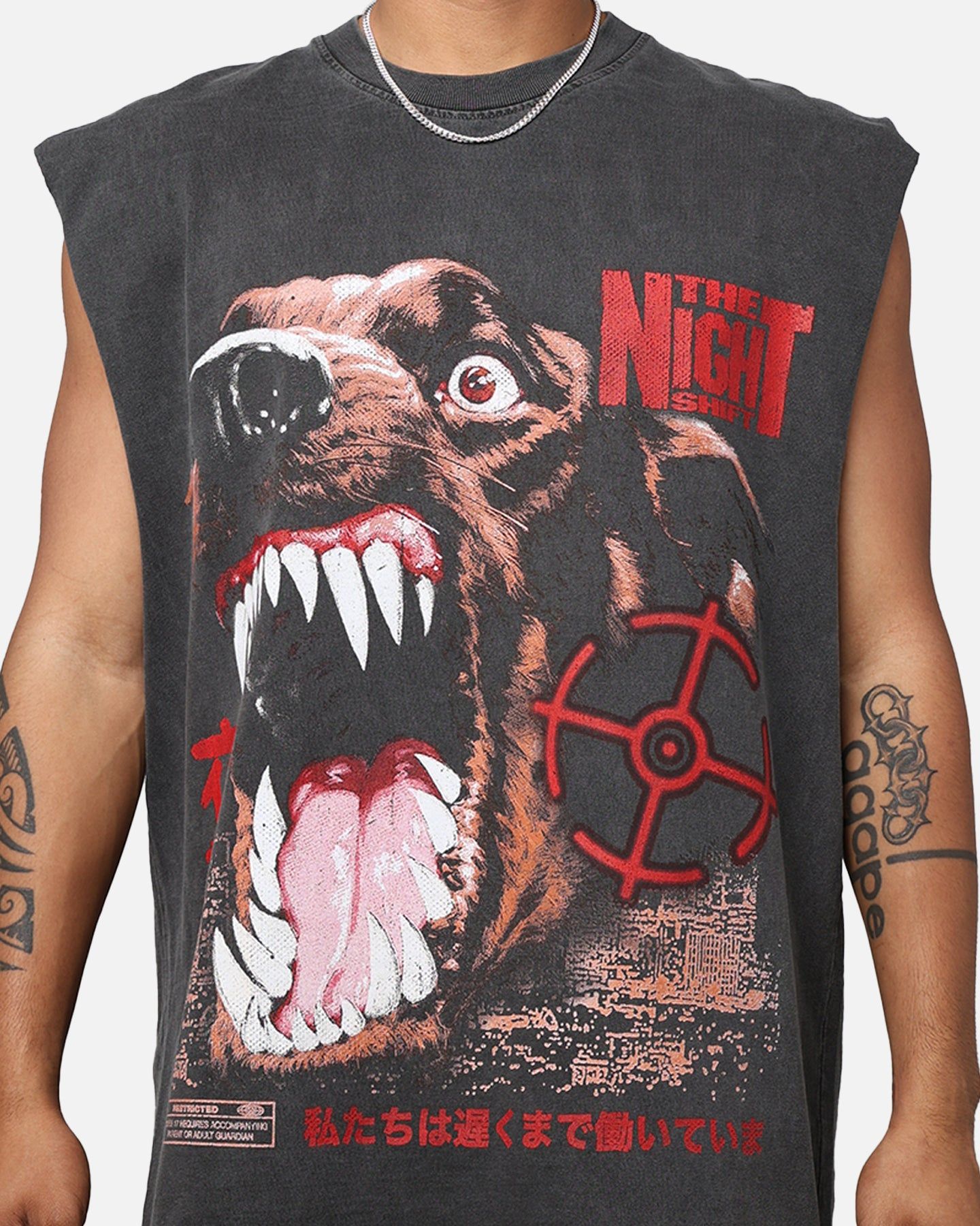 The Night Shift Dog Muscle T-Shirt Black Wash sold by Culture Kings product image thumbnail 5