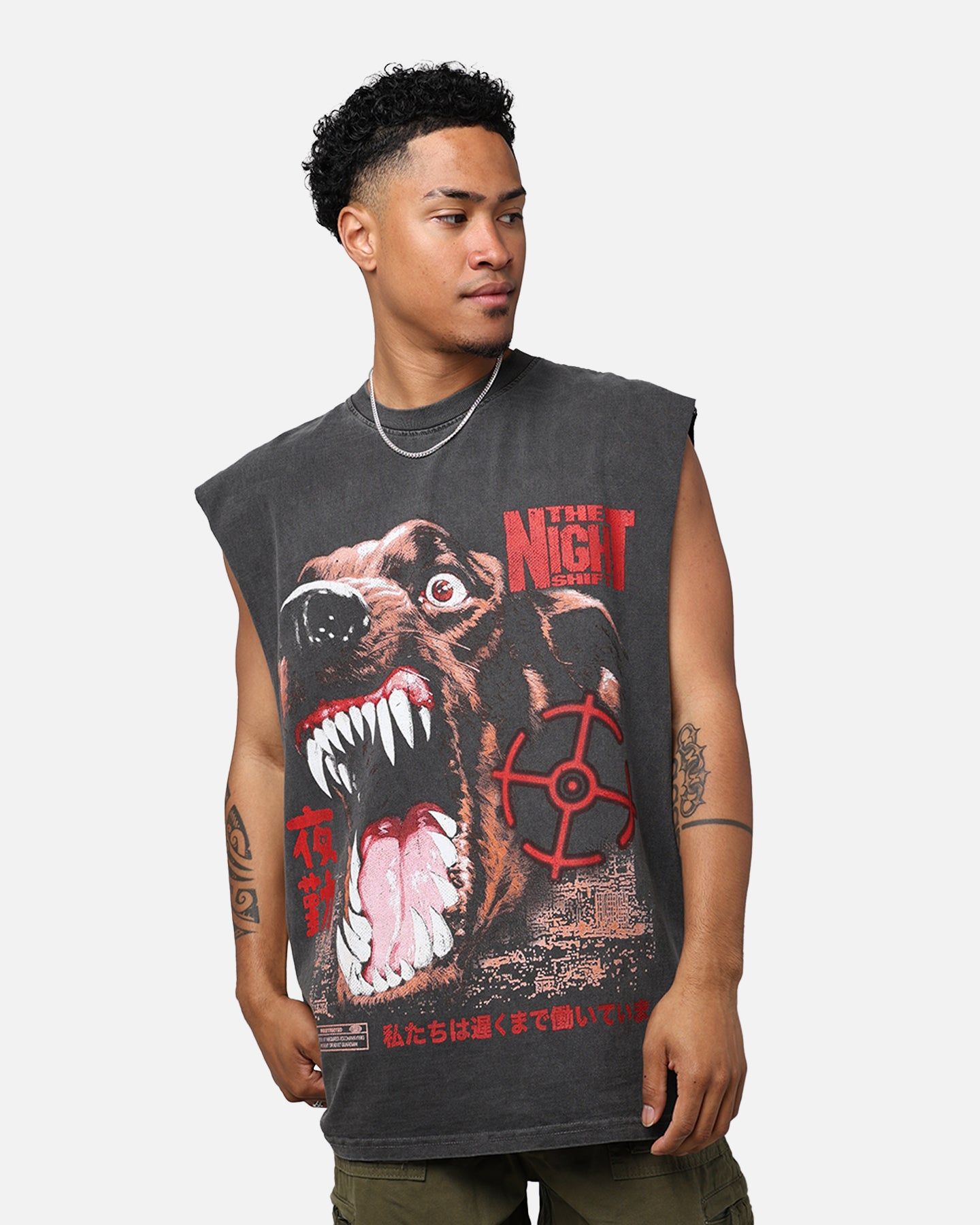 The Night Shift Dog Muscle T-Shirt Black Wash sold by Culture Kings product image thumbnail 2