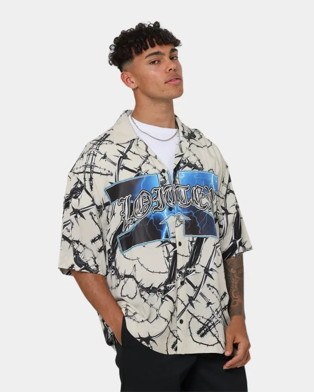 Loiter Frontline Button Up Shirt Off White sold by Culture Kings