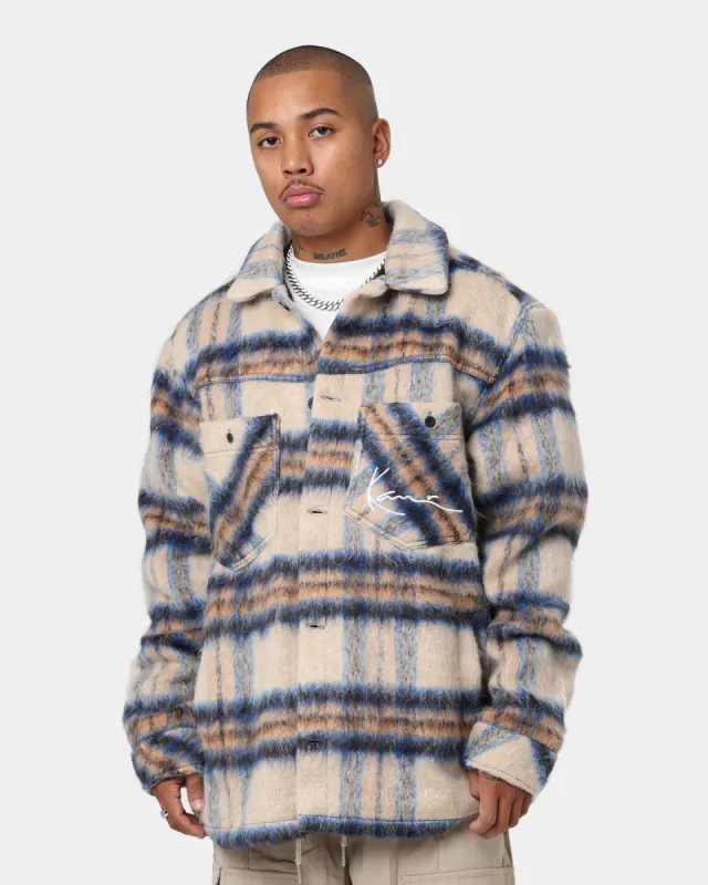 Karl Kani Chest Signature Check Wool Blend Jacket Sand sold by Culture Kings