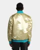 Mitchell & Ness Charlotte Hornets Fashion Lightweight Satin Jacket Light Gold sold by Culture Kings