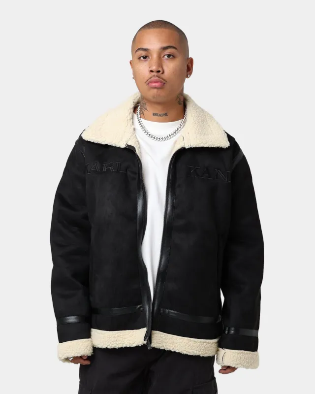 Karl Kani Retro Faux Shearling Jacket Black sold by Culture Kings
