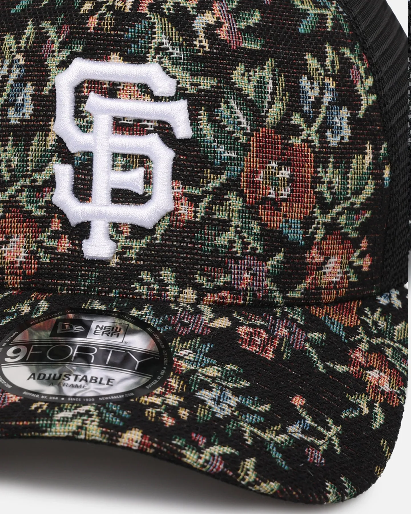New Era San Francisco Giants 'Black Floral Tapestry' 9FORTY A-Frame Trucker Snapback Tapestry sold by Culture Kings product image thumbnail 2