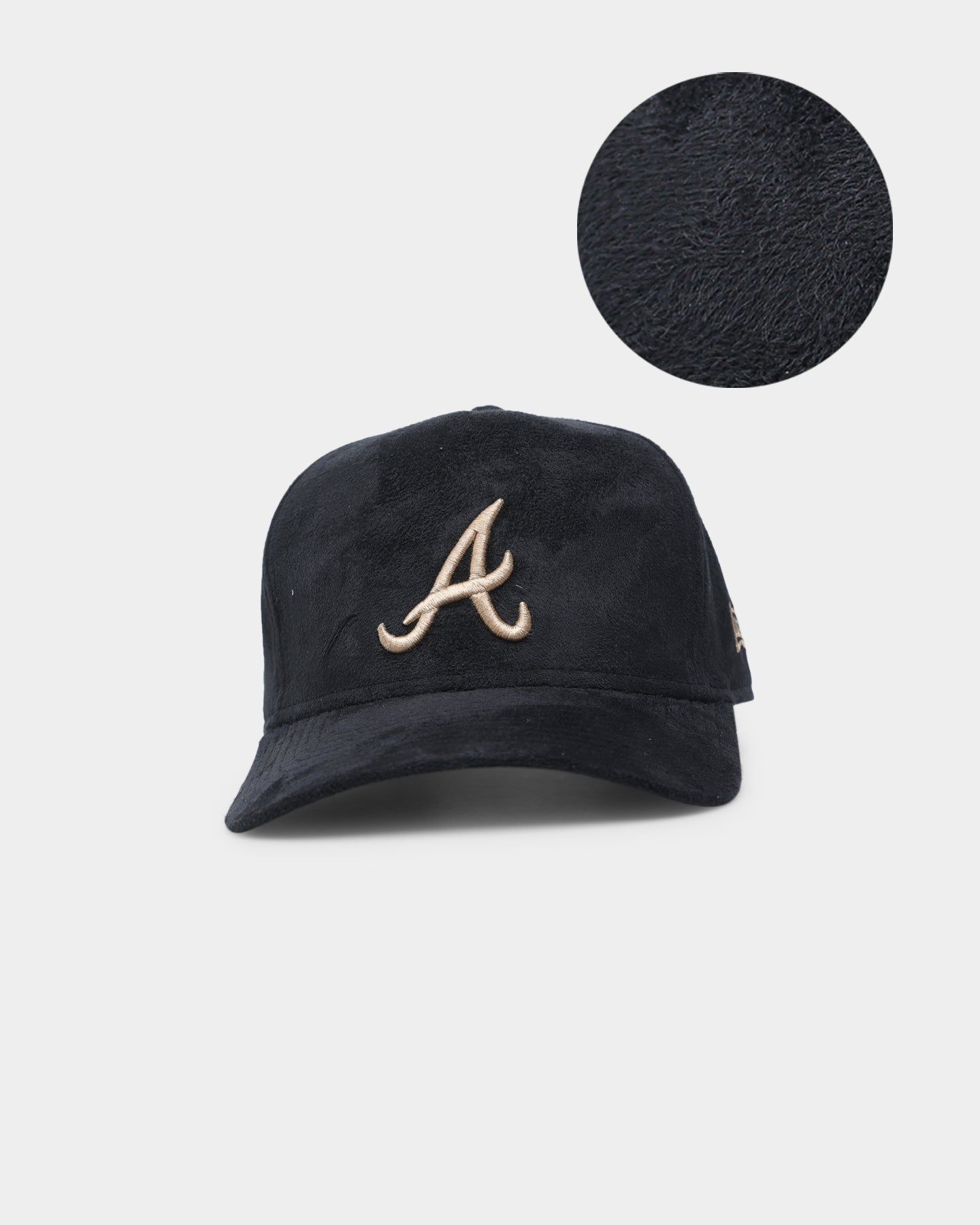 New Era Atlanta Braves 'Black/Tan Suede' 9FORTY K-Frame Strapback sold by Culture Kings