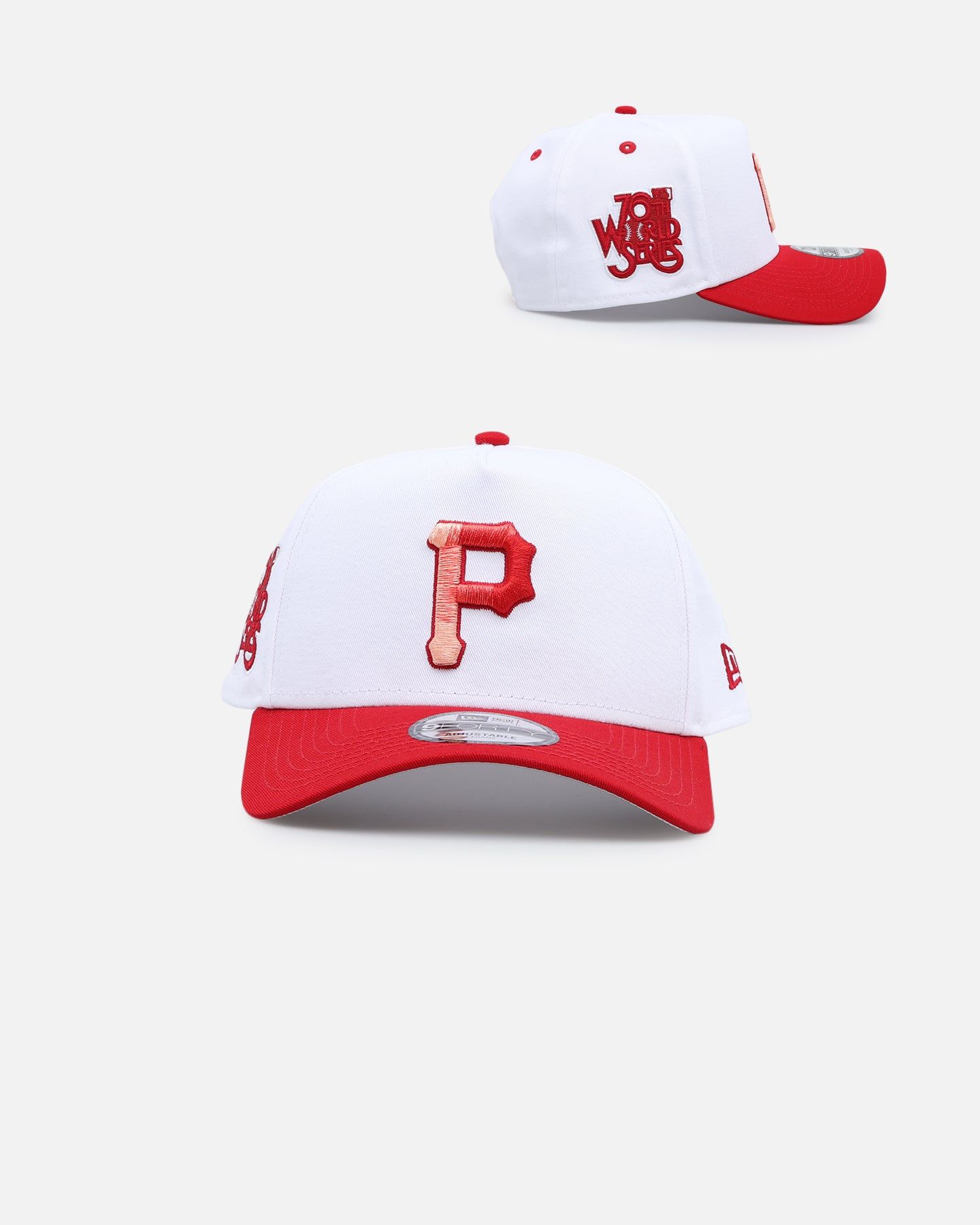 New Era Pittsburgh Pirates 'Satin Blaze' 9FORTY A-Frame Snapback White/Scarlet sold by Culture Kings