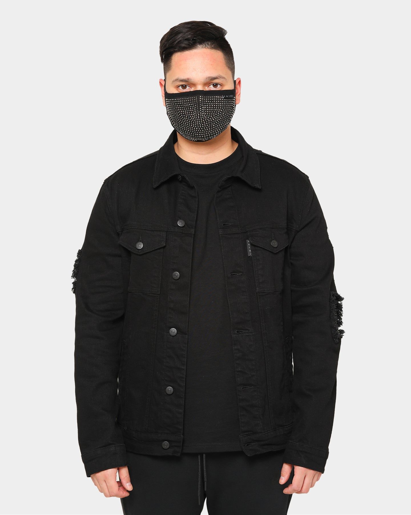 Saint Morta Unisex Diamante Edge Filter Face Mask Black sold by Culture Kings product image thumbnail 2