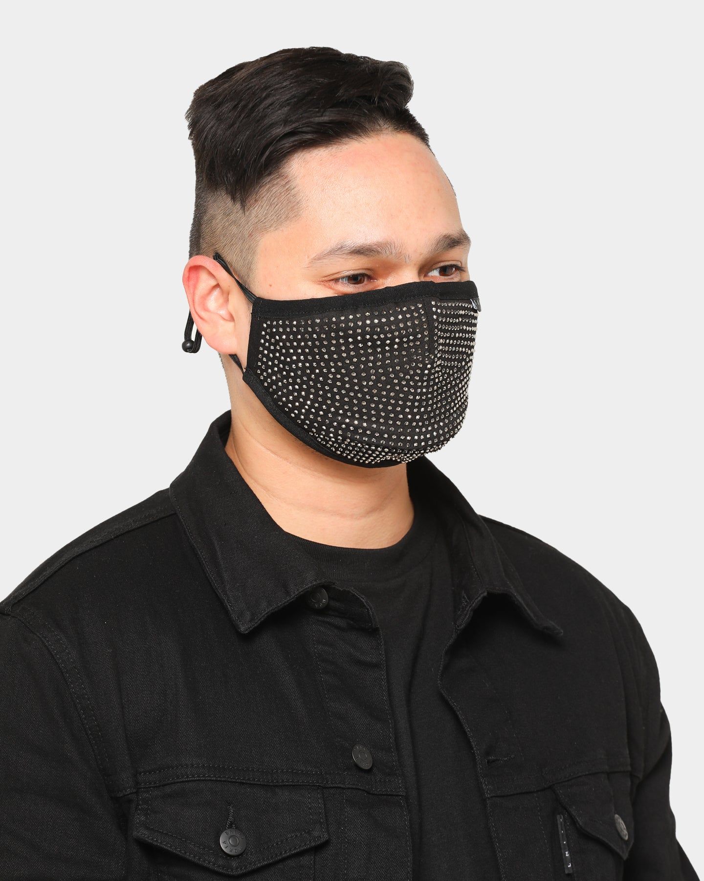 Saint Morta Unisex Diamante Edge Filter Face Mask Black sold by Culture Kings product image thumbnail 4