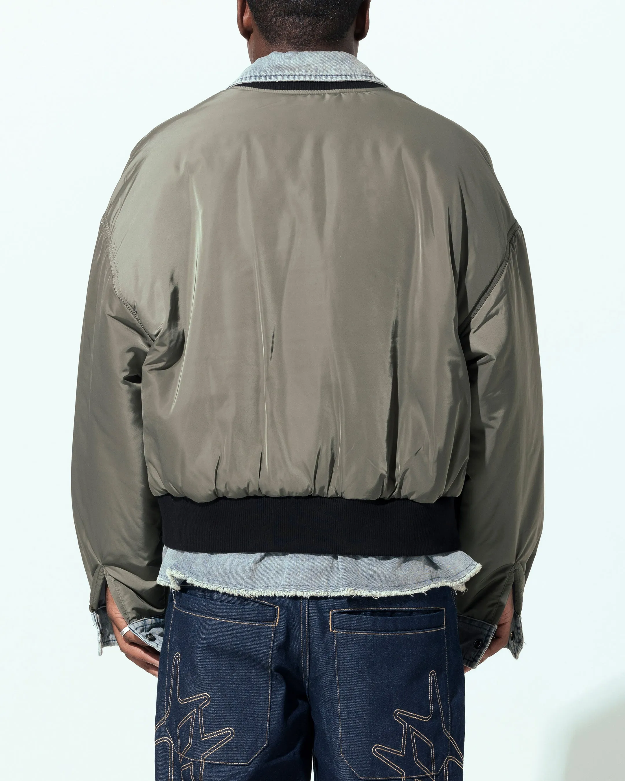 Loiter Shadow Layered Bomber Jacket Khaki sold by Culture Kings product image thumbnail 2
