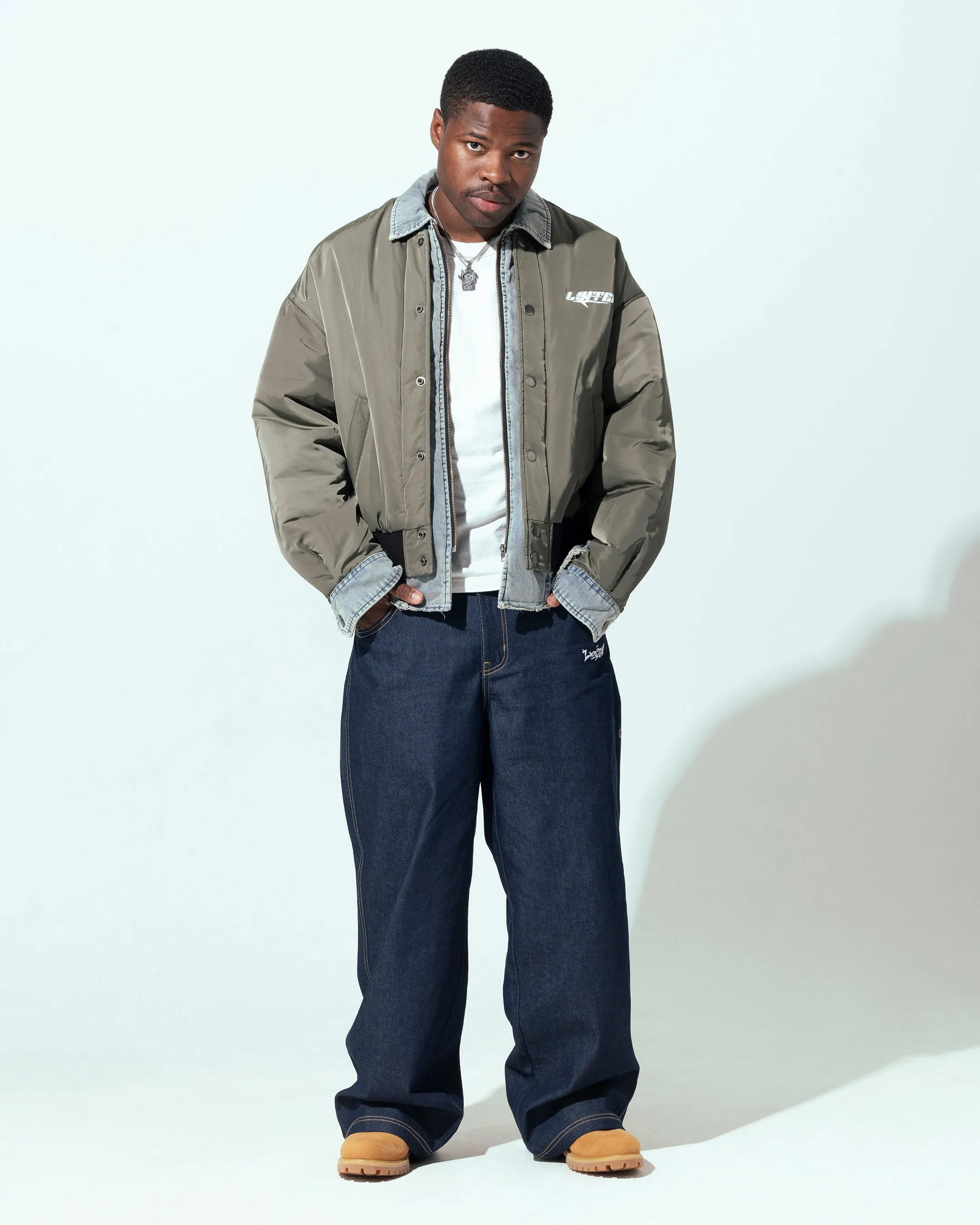 Loiter Shadow Layered Bomber Jacket Khaki sold by Culture Kings product image thumbnail 3