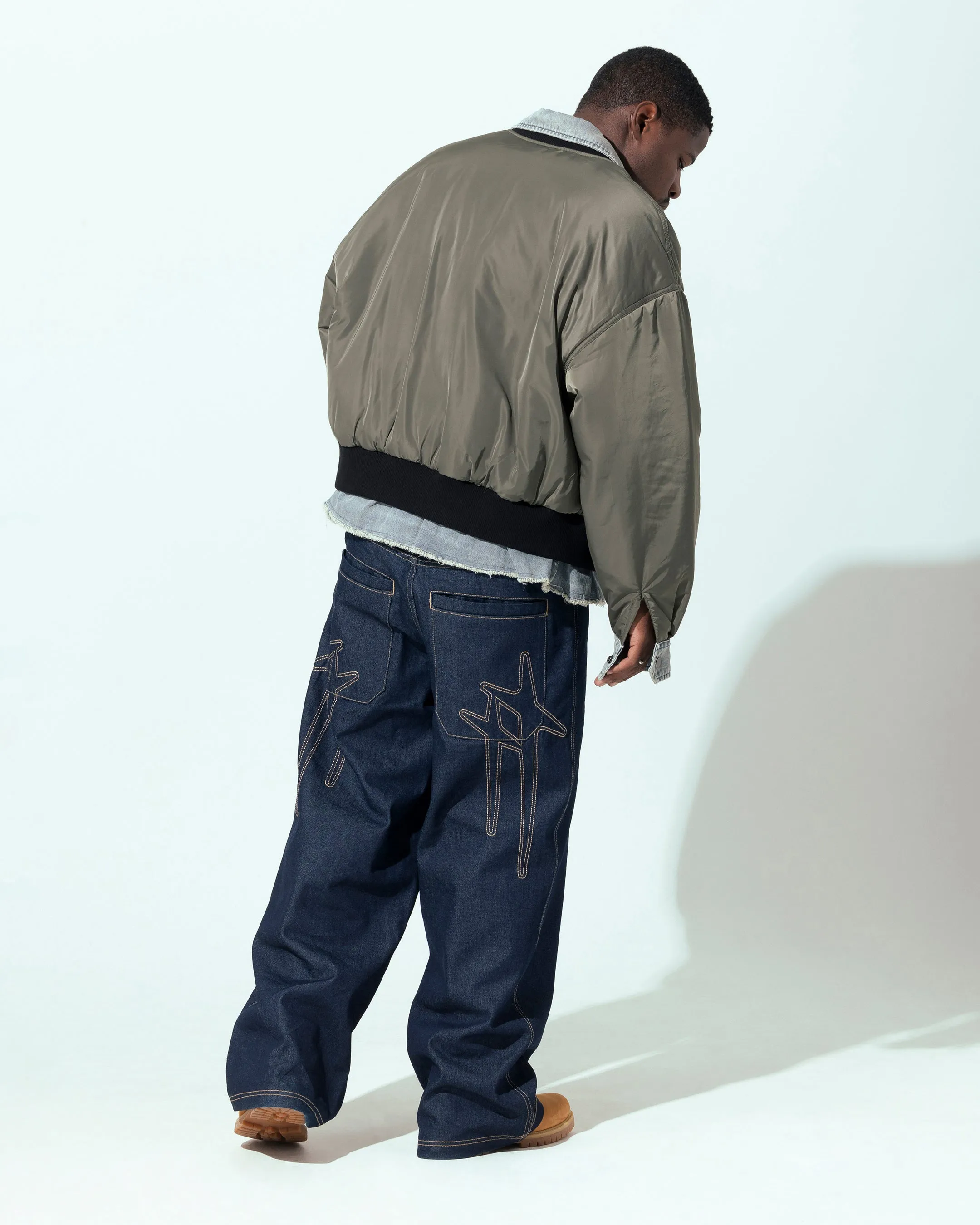 Loiter Shadow Layered Bomber Jacket Khaki sold by Culture Kings product image thumbnail 4