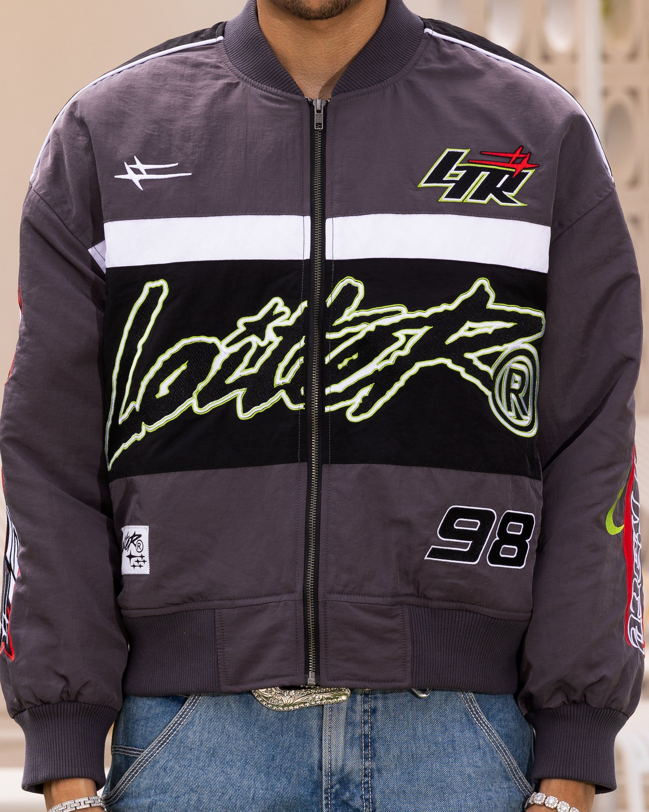 Loiter Racer Motor Jacket Charcoal sold by Culture Kings product image thumbnail 4