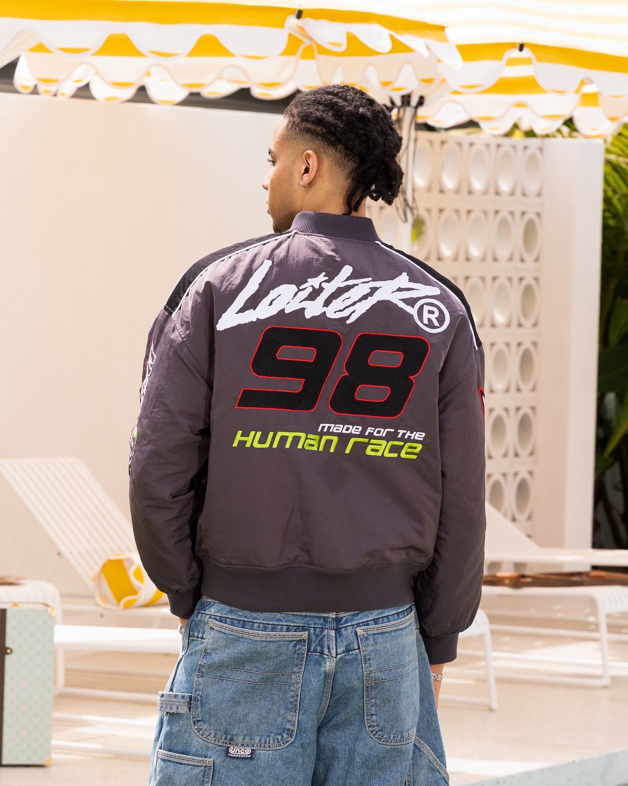 Loiter Racer Motor Jacket Charcoal sold by Culture Kings product image thumbnail 2