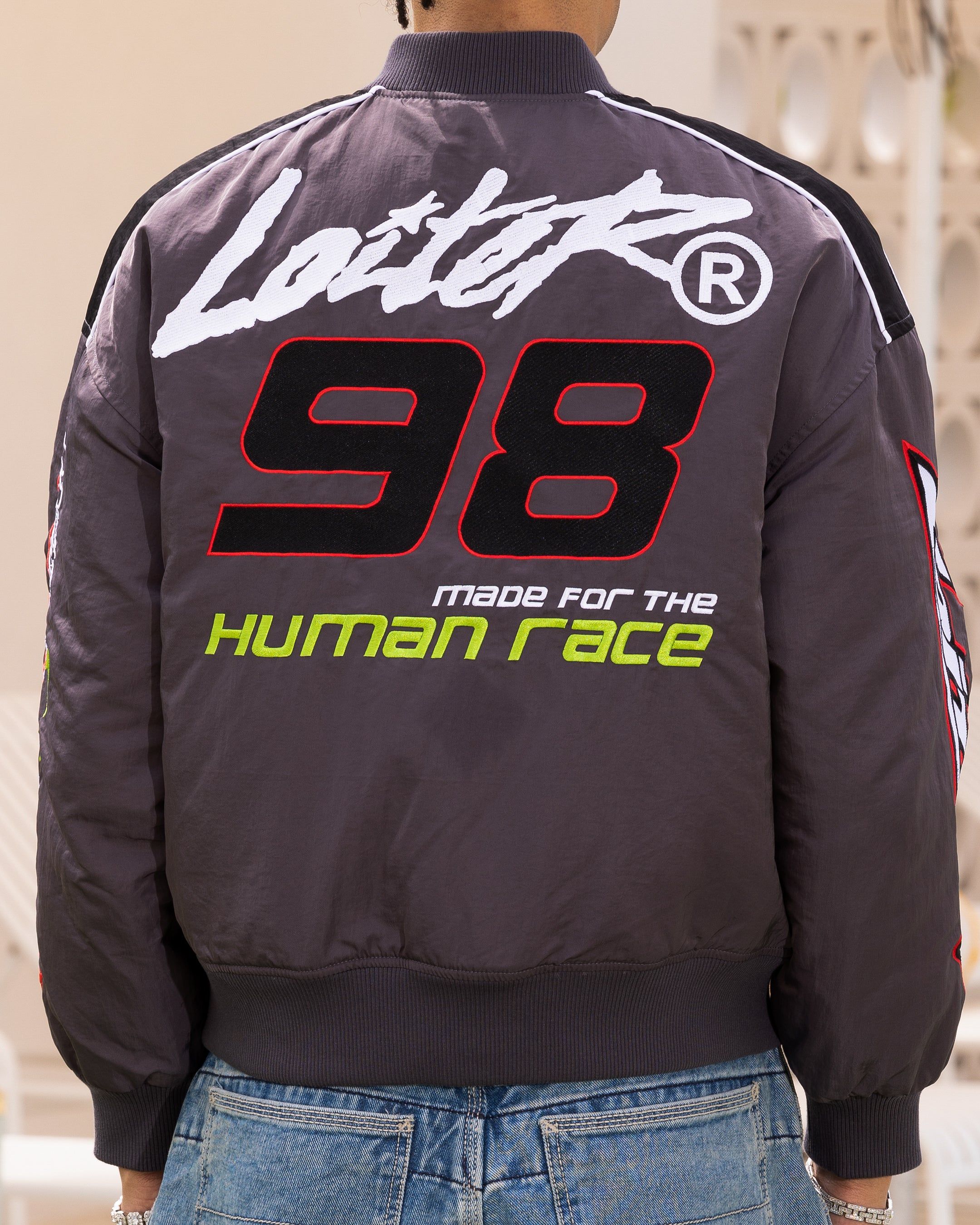 Loiter Racer Motor Jacket Charcoal sold by Culture Kings product image thumbnail 5