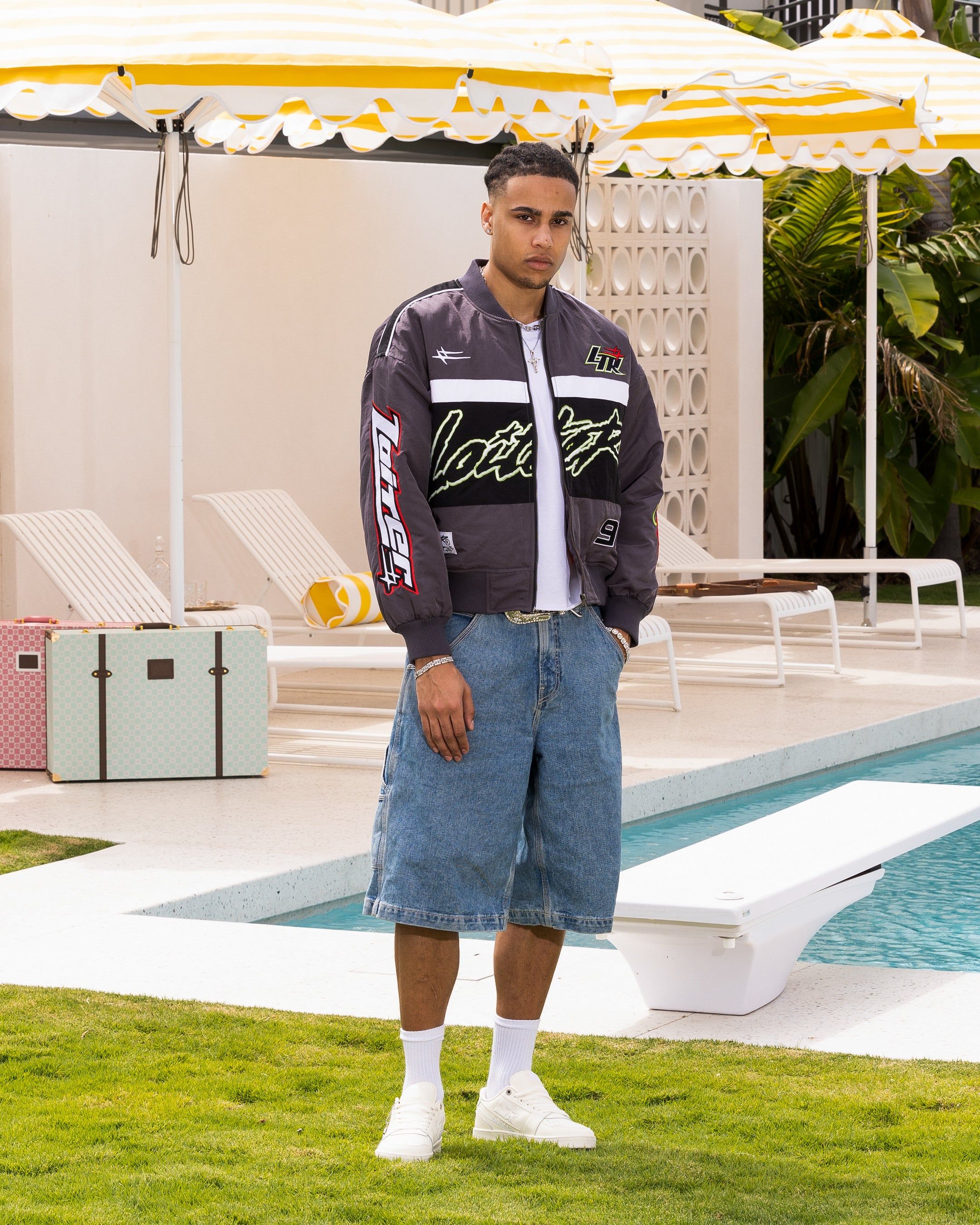 Loiter Racer Motor Jacket Charcoal sold by Culture Kings product image thumbnail 3