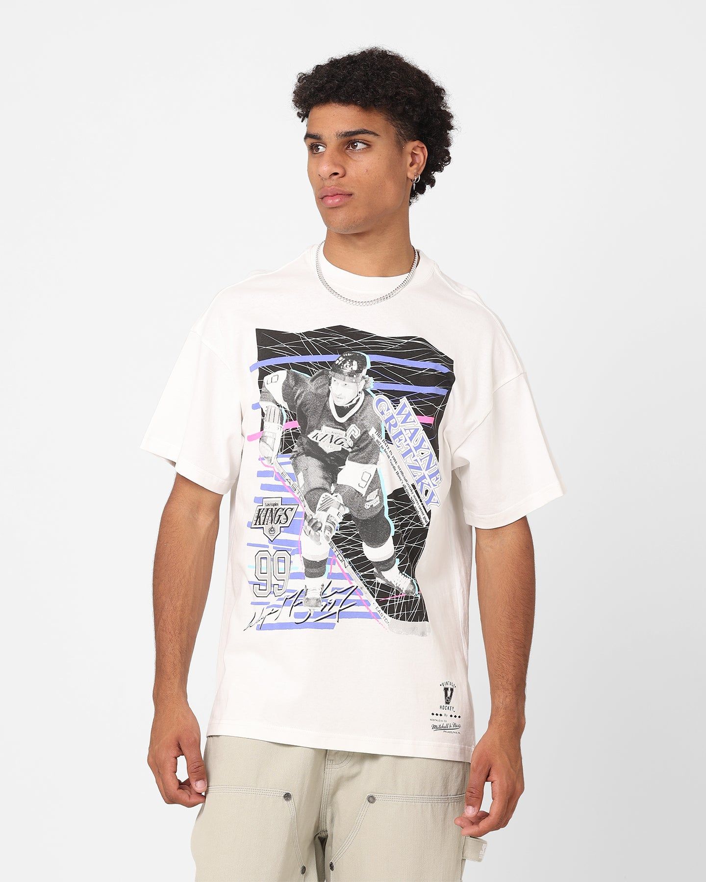 Mitchell & Ness Los Angeles Kings Wayne Gretzky Streaks T-Shirt Vintage White sold by Culture Kings