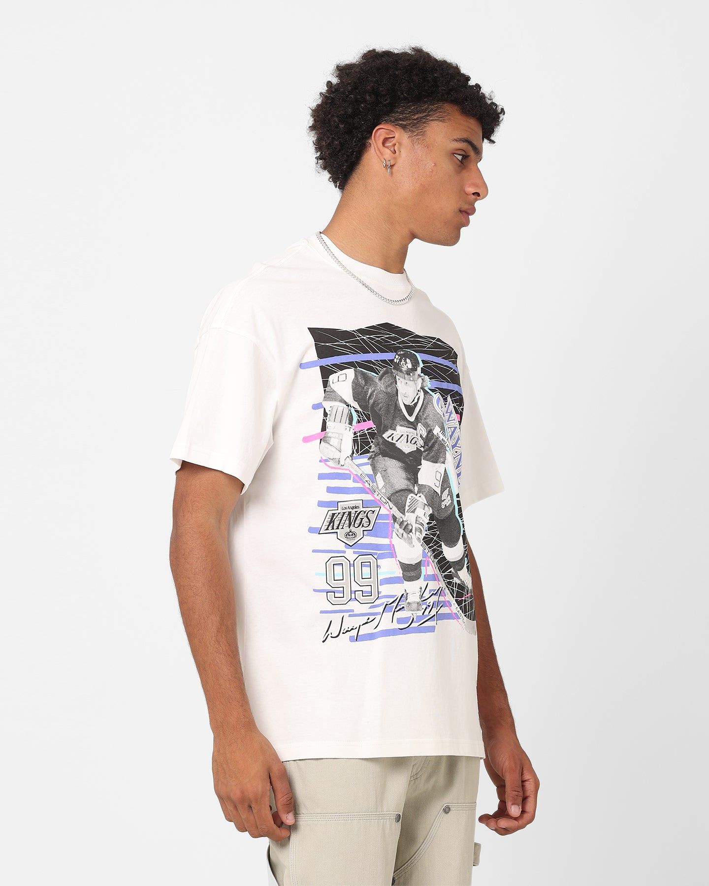 Mitchell & Ness Los Angeles Kings Wayne Gretzky Streaks T-Shirt Vintage White sold by Culture Kings product image thumbnail 5