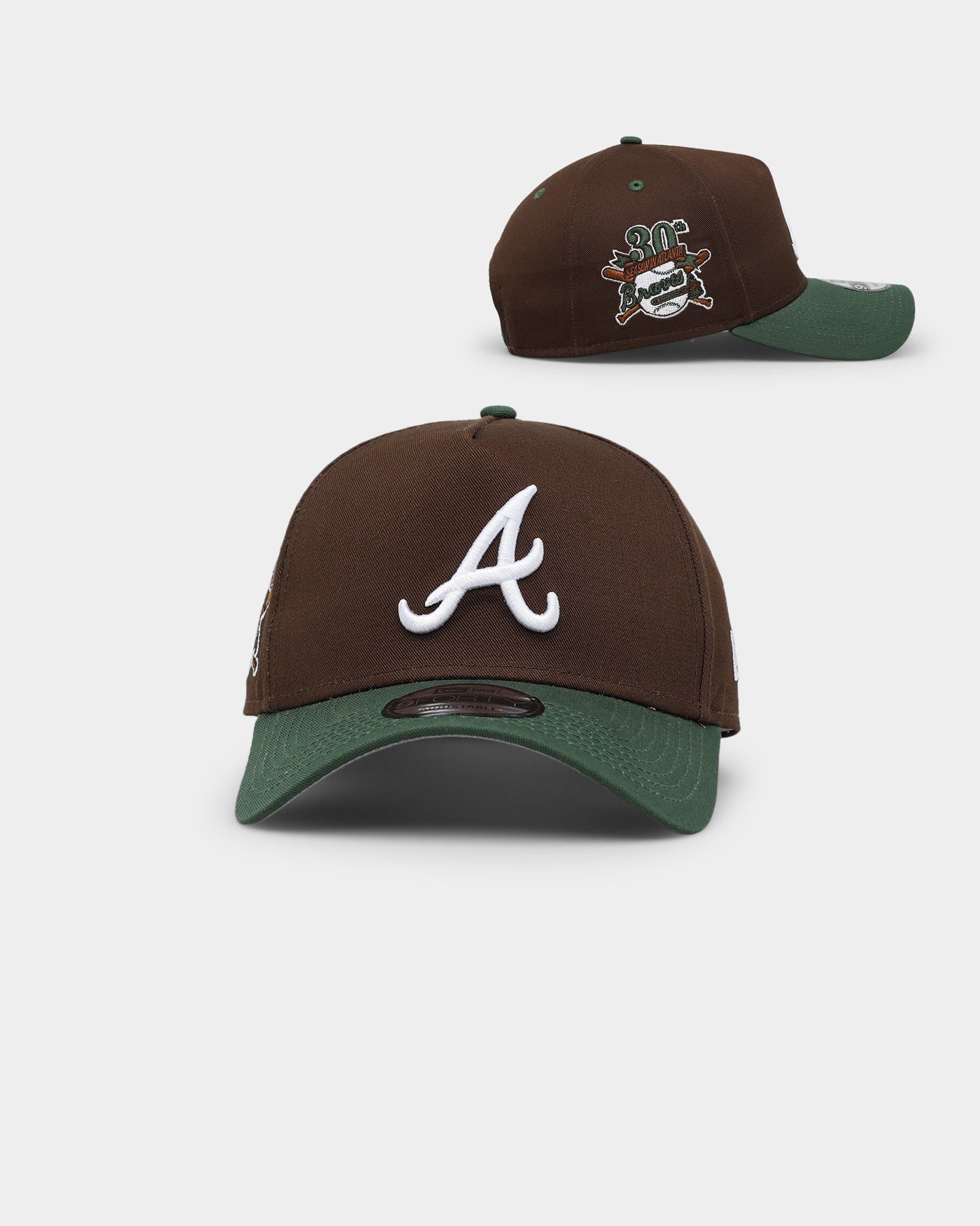 New Era Atlanta Braves 'Beef & Broccoli' 9FORTY A-Frame Snapback Dark Brown sold by Culture Kings