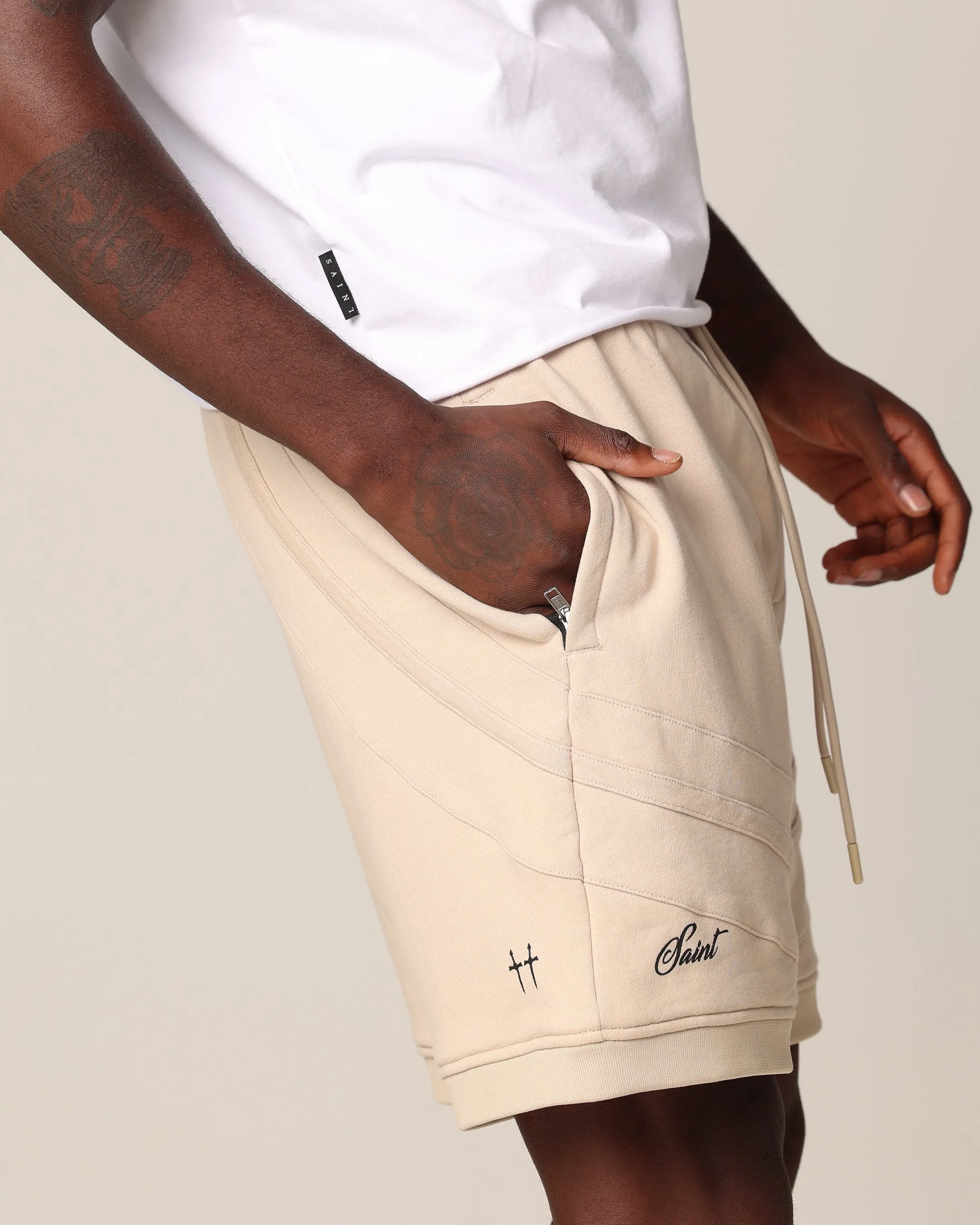 Saint Morta Homebase Fleece Shorts Stone sold by Culture Kings product image thumbnail 3