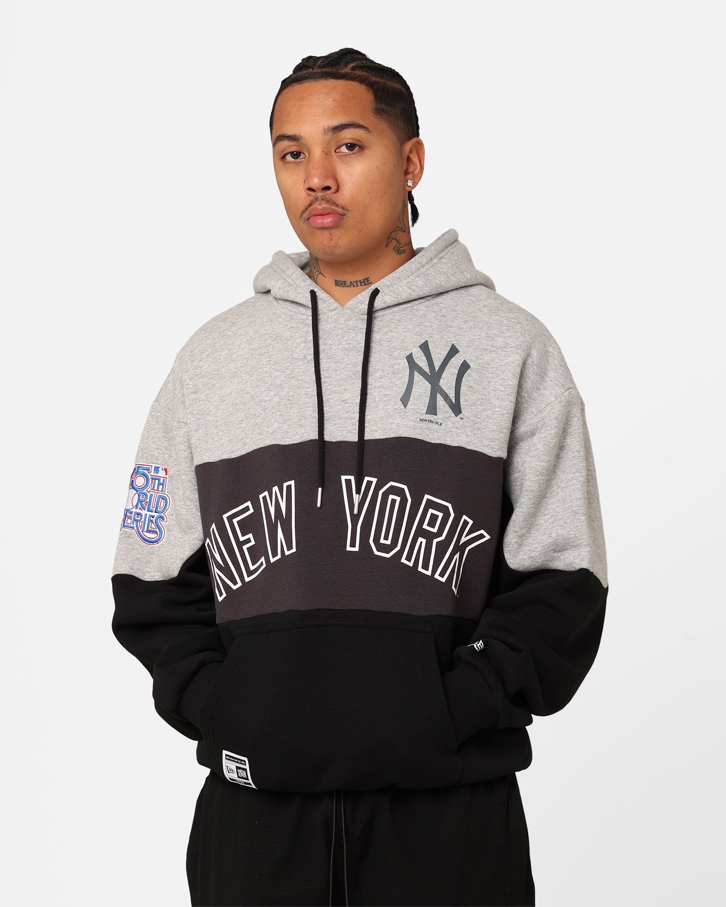 New Era New York Yankees Panel Hoodie Black sold by Culture Kings