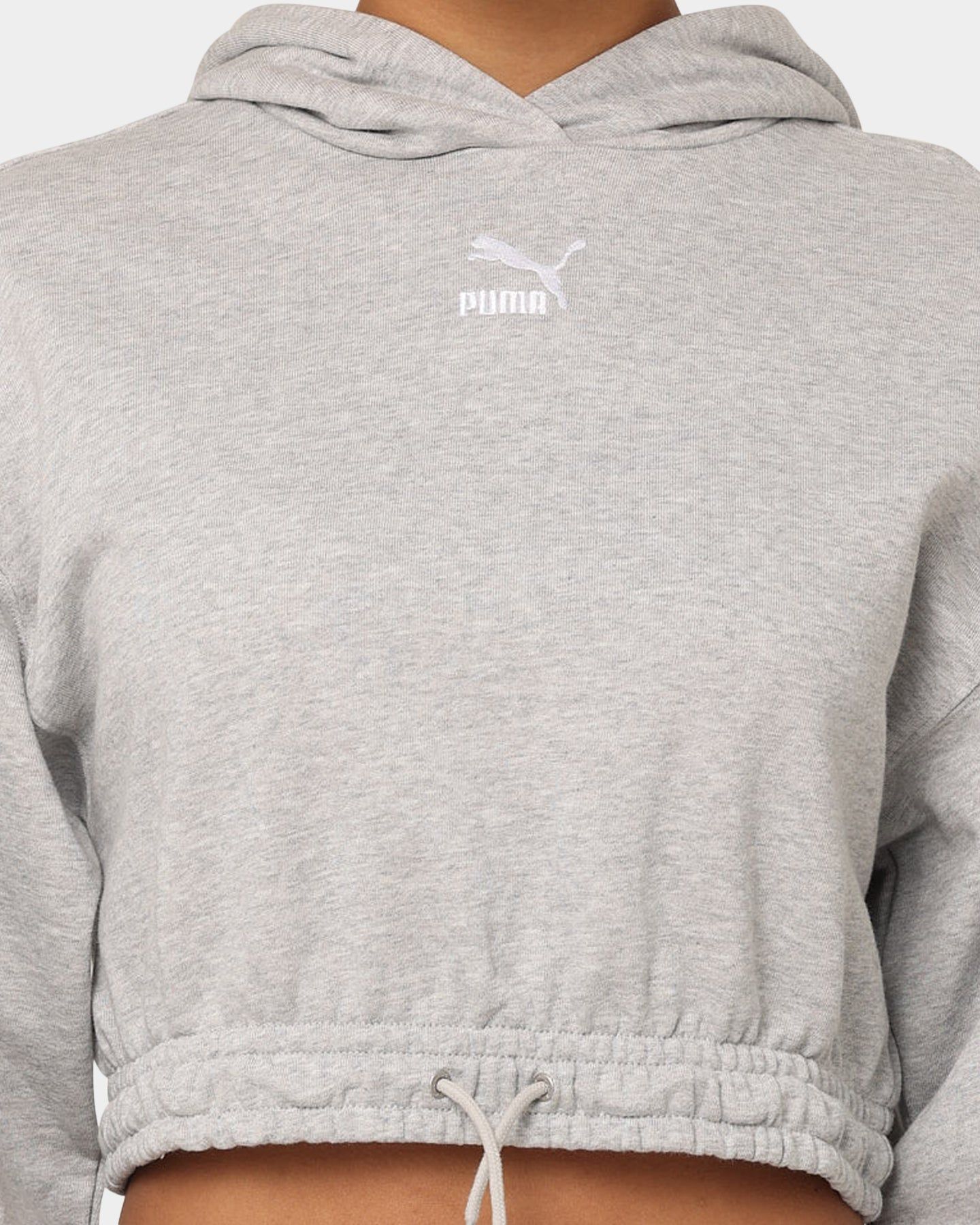 Puma Women's Classics Cropped Hoodie Light Gray Heather sold by Culture Kings product image thumbnail 3