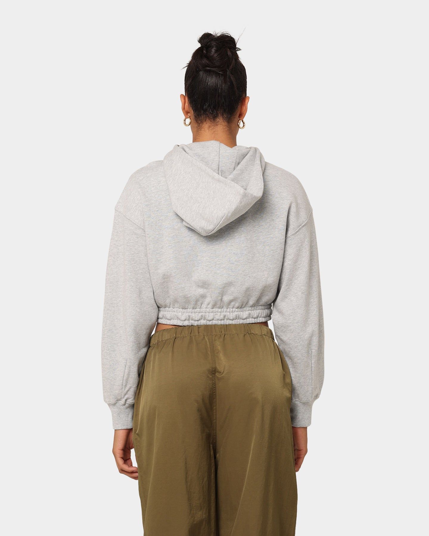 Puma Women's Classics Cropped Hoodie Light Gray Heather sold by Culture Kings product image thumbnail 4