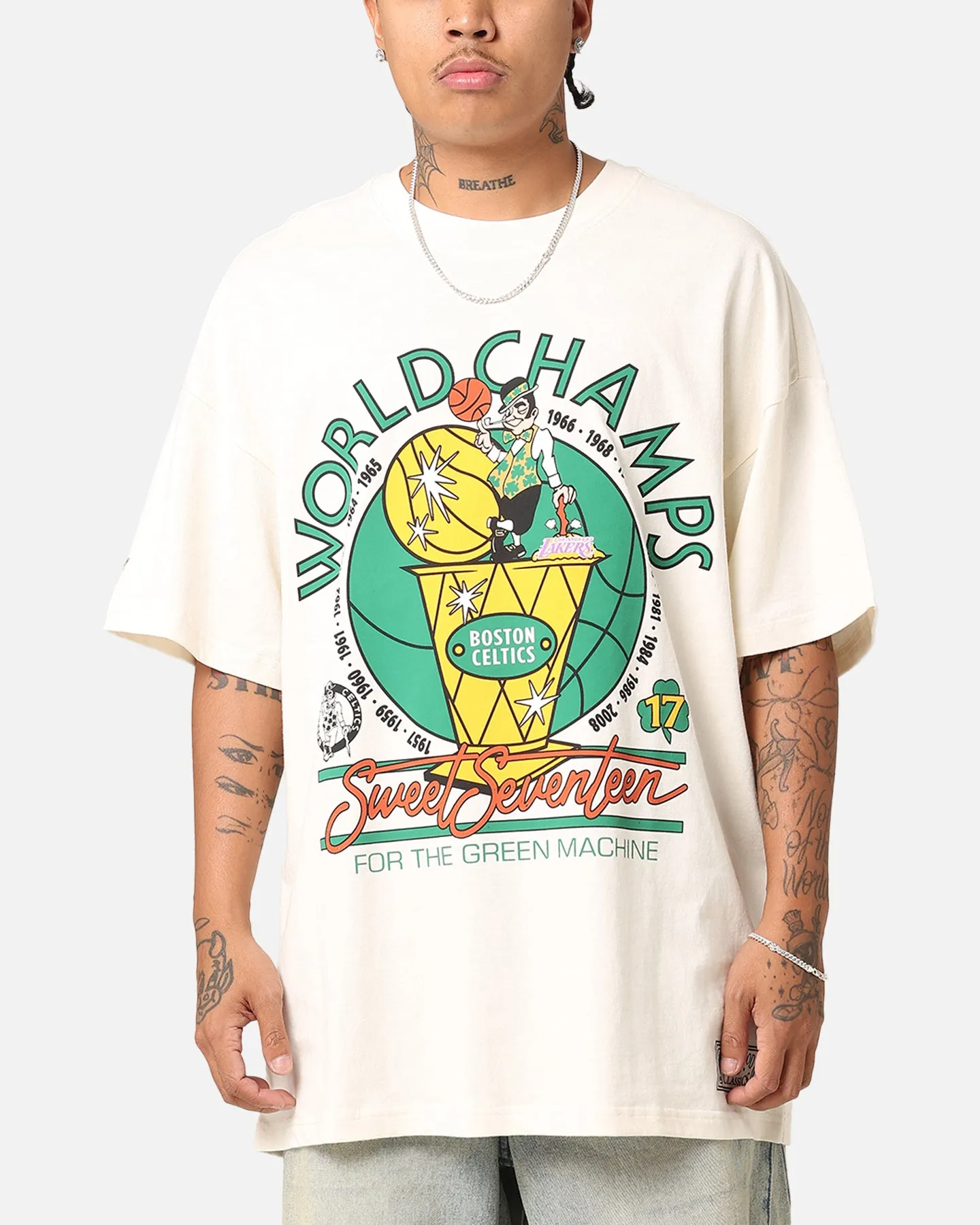 Mitchell & Ness Boston Celtics History Of Champions Egret sold by Culture Kings