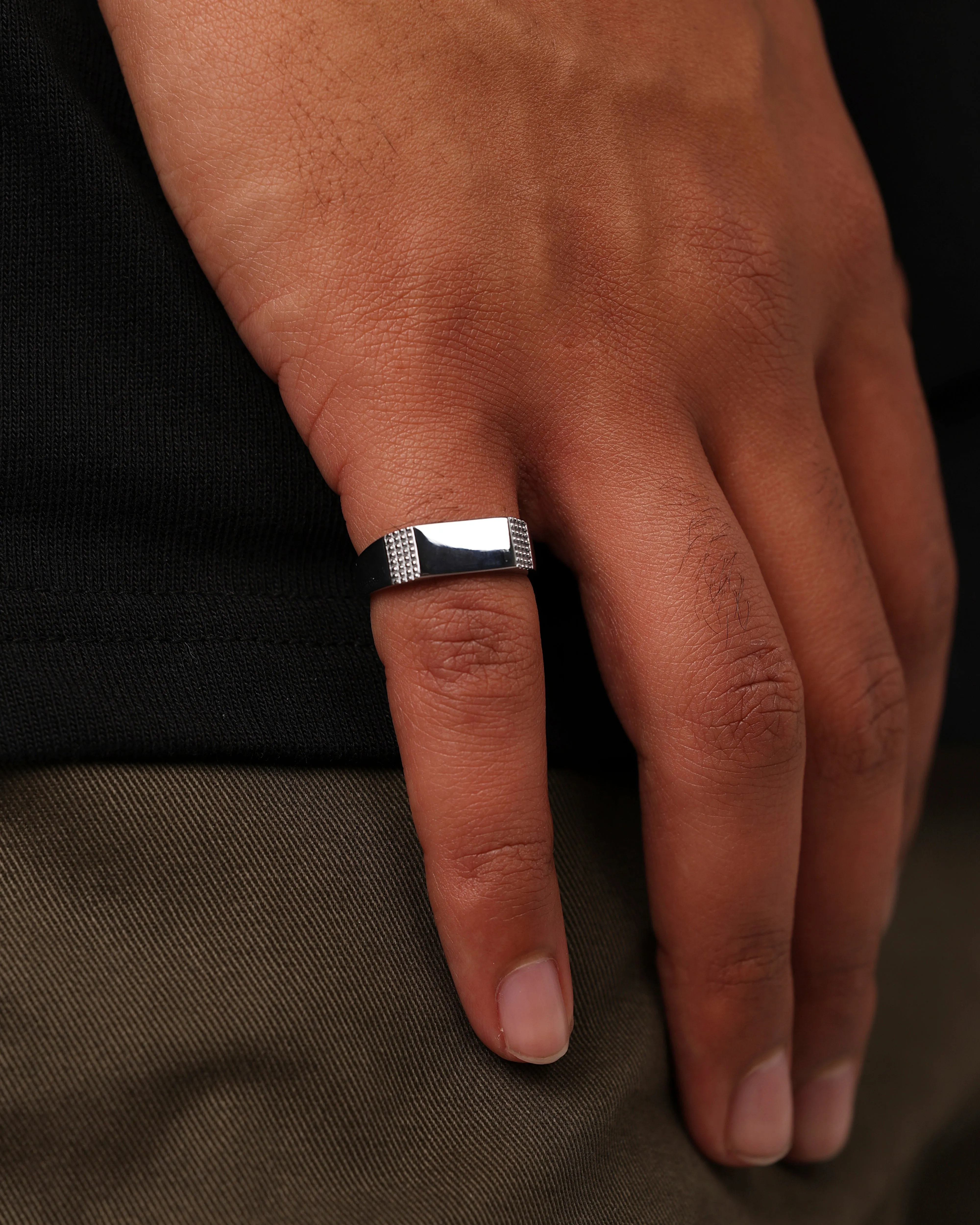 Saint Morta Adrian Bar Signet Ring White Gold sold by Culture Kings product image thumbnail 2