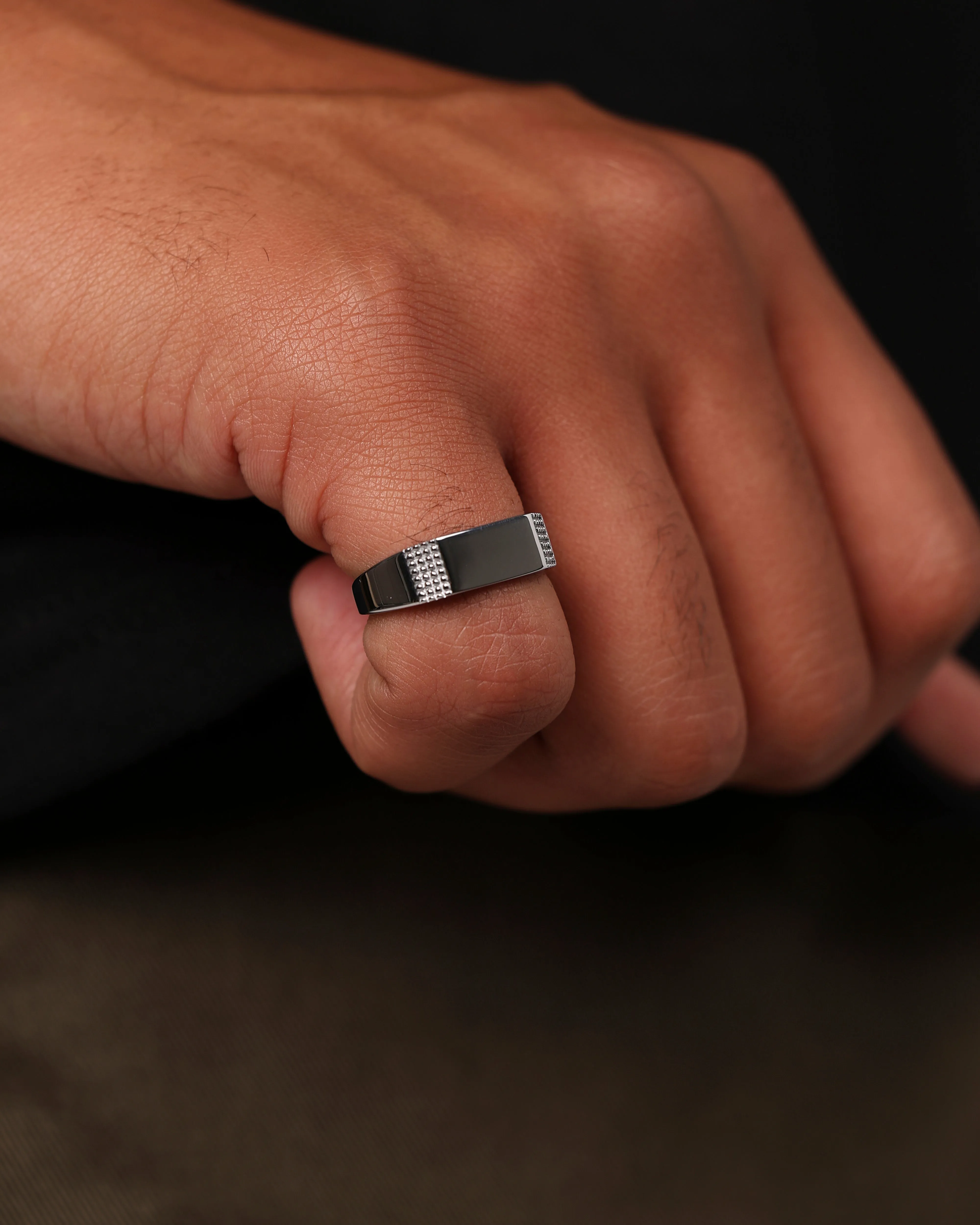 Saint Morta Adrian Bar Signet Ring White Gold sold by Culture Kings product image thumbnail 4