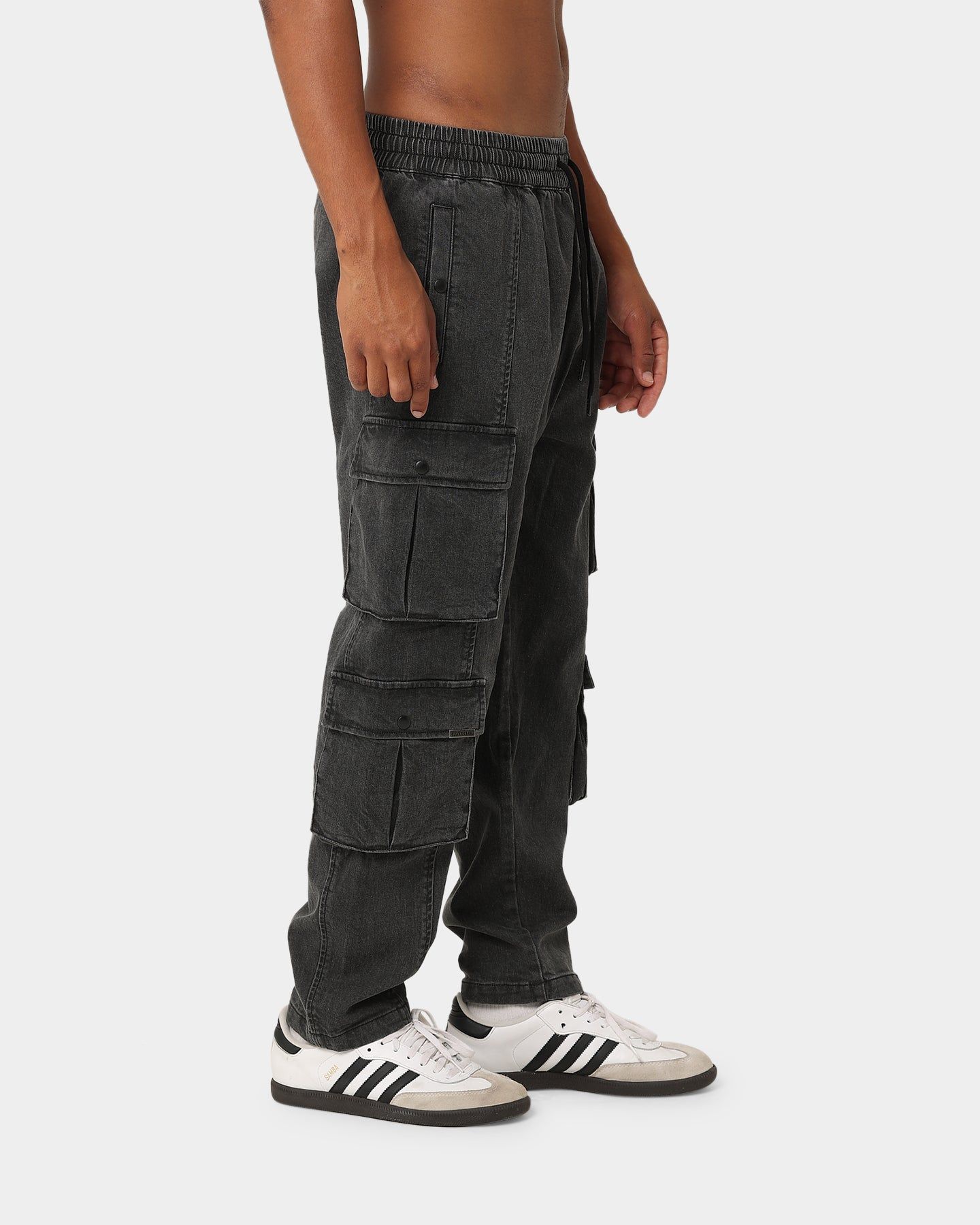 Carre Double Denim Cargo Pants Washed Black sold by Culture Kings product image thumbnail 5
