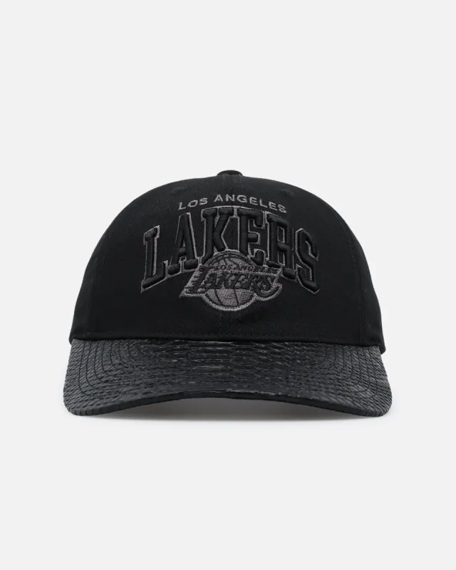 Mitchell & Ness Los Angeles Lakers Leather Elegance Snapback Black sold by Culture Kings