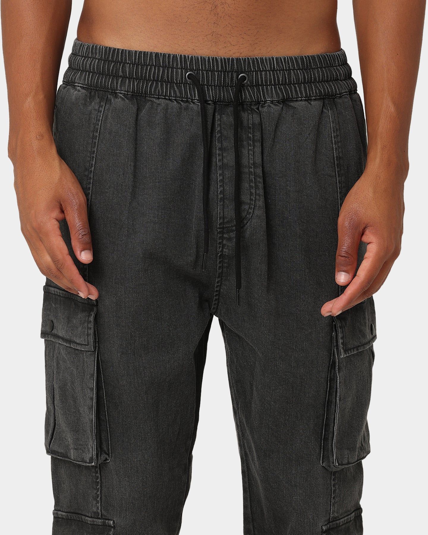 Carre Double Denim Cargo Pants Washed Black sold by Culture Kings product image thumbnail 7