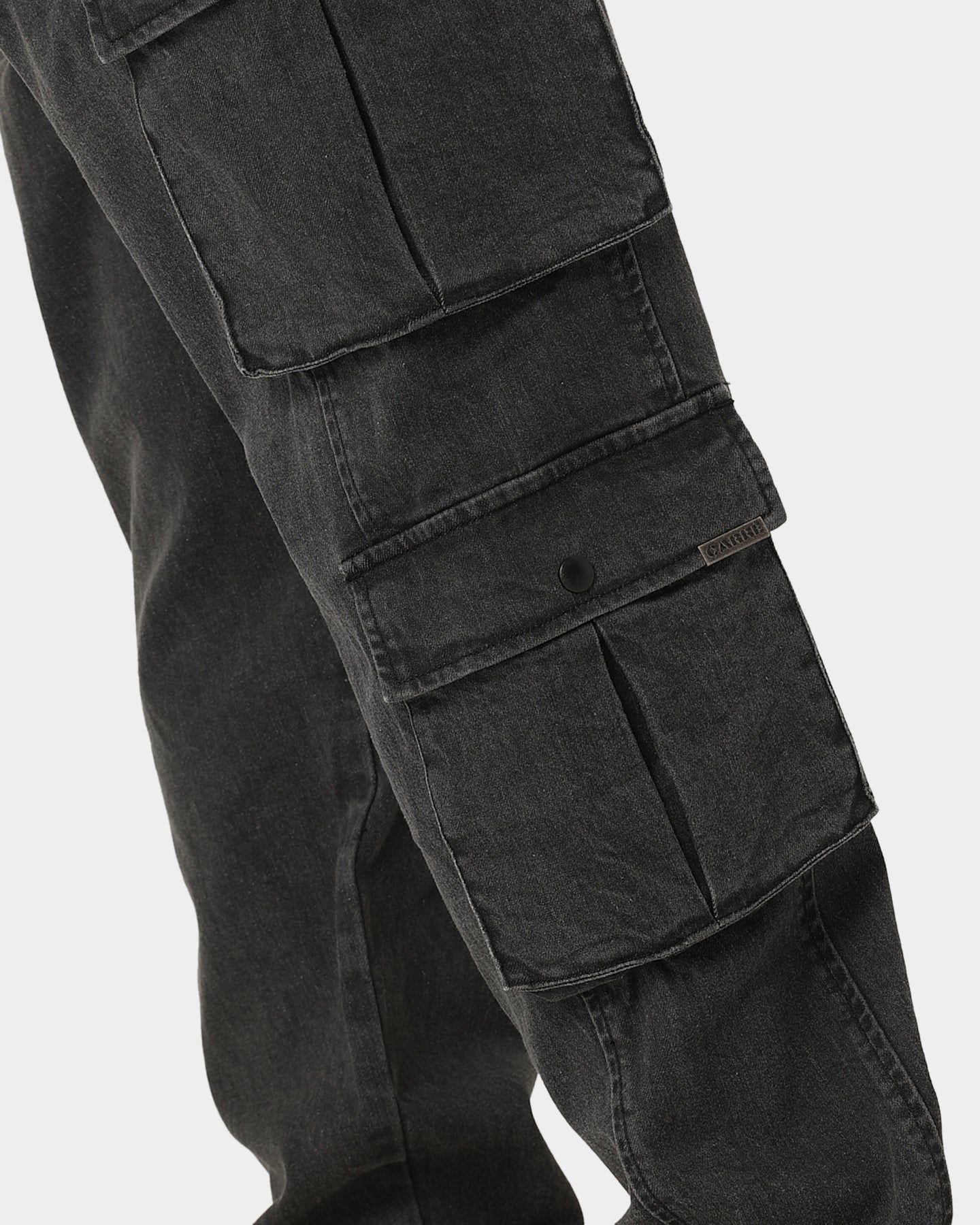 Carre Double Denim Cargo Pants Washed Black sold by Culture Kings product image thumbnail 3