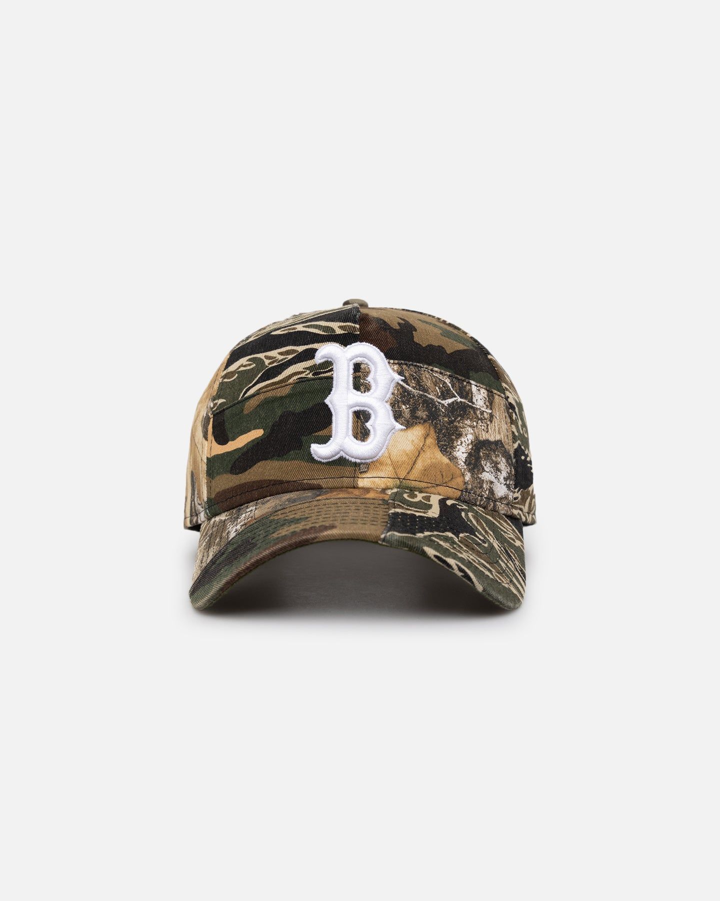 New Era Boston Red Sox 'Patchwork Camo' 9FORTY A-Frame Snapback Woodland Camo sold by Culture Kings