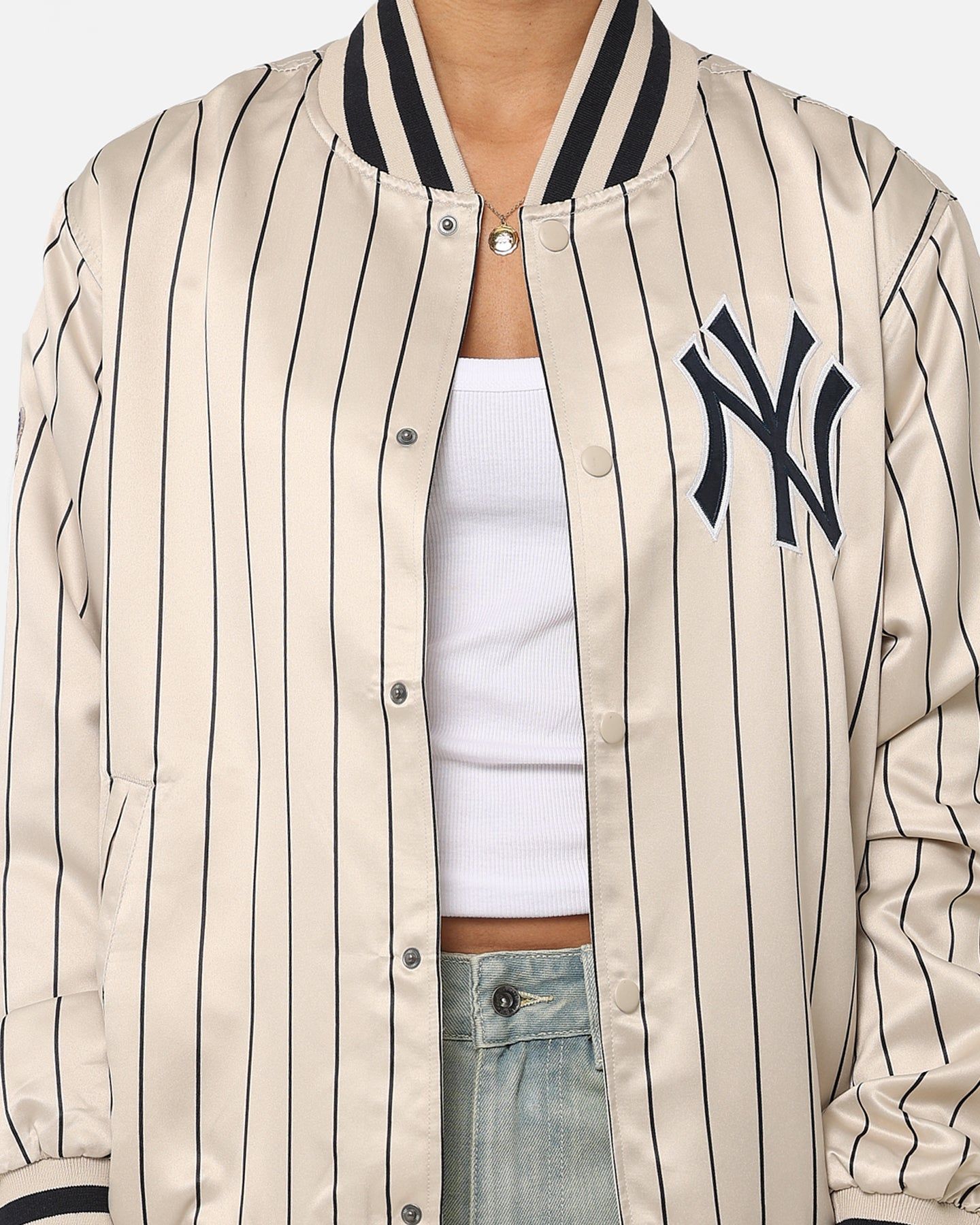 New Era New York Yankees Varsity Jacket Light Beige sold by Culture Kings product image thumbnail 3