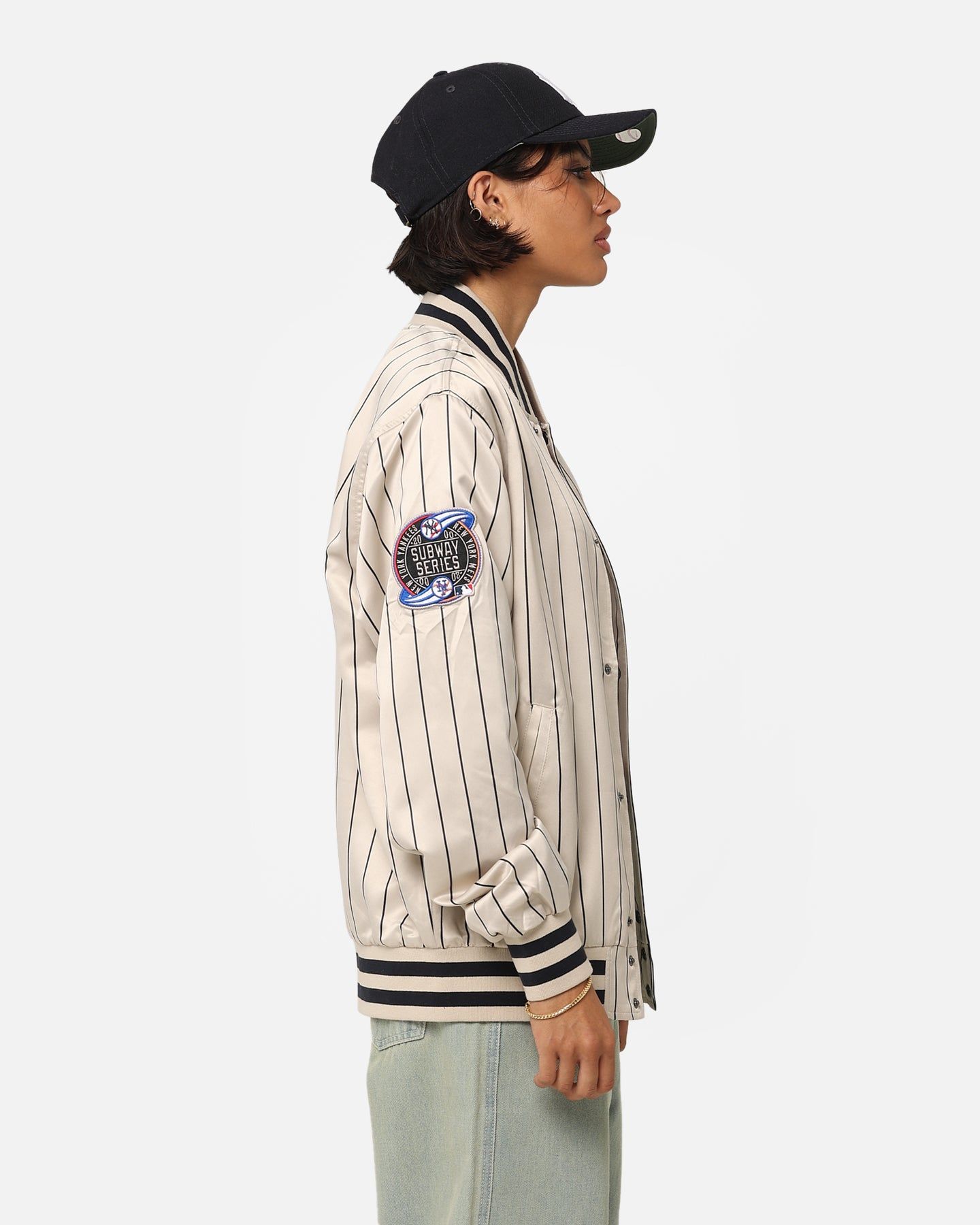 New Era New York Yankees Varsity Jacket Light Beige sold by Culture Kings product image thumbnail 5