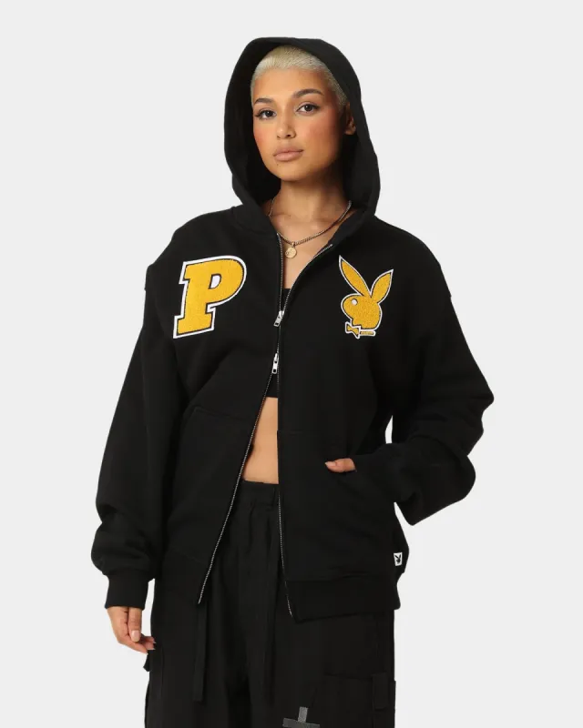 Playboy By CK Full Zip Varsity Hoodie Black sold by Culture Kings